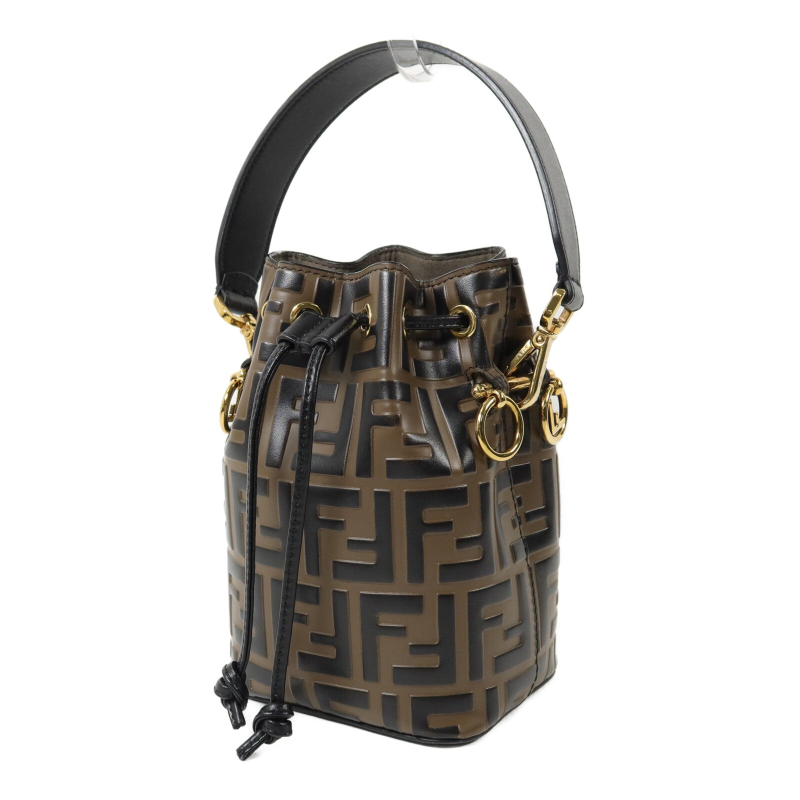 FENDI 牛皮皮革Mon Tresor Mini手挽肩背兩用袋