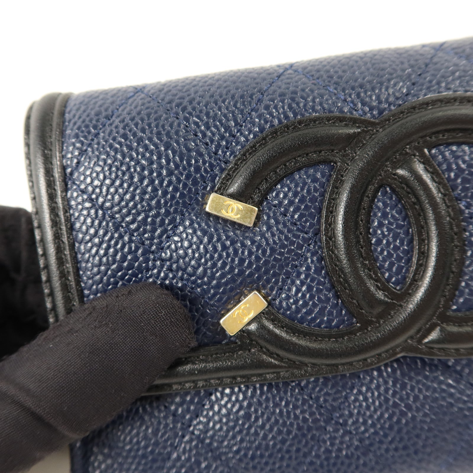CHANEL 牛皮皮革CC Filigree Flap Wallet錢包