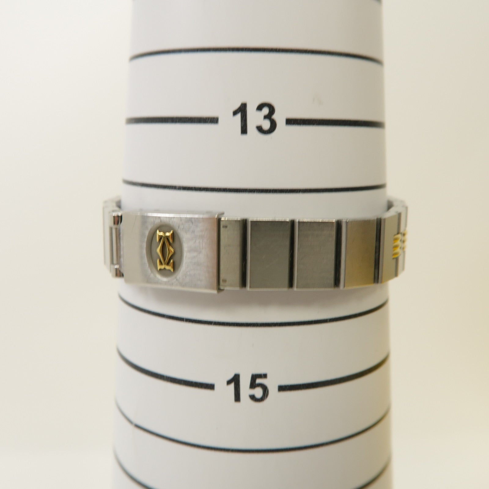 CARTIER Santos 18K黃金/不鏽鋼手錶自動機芯白色