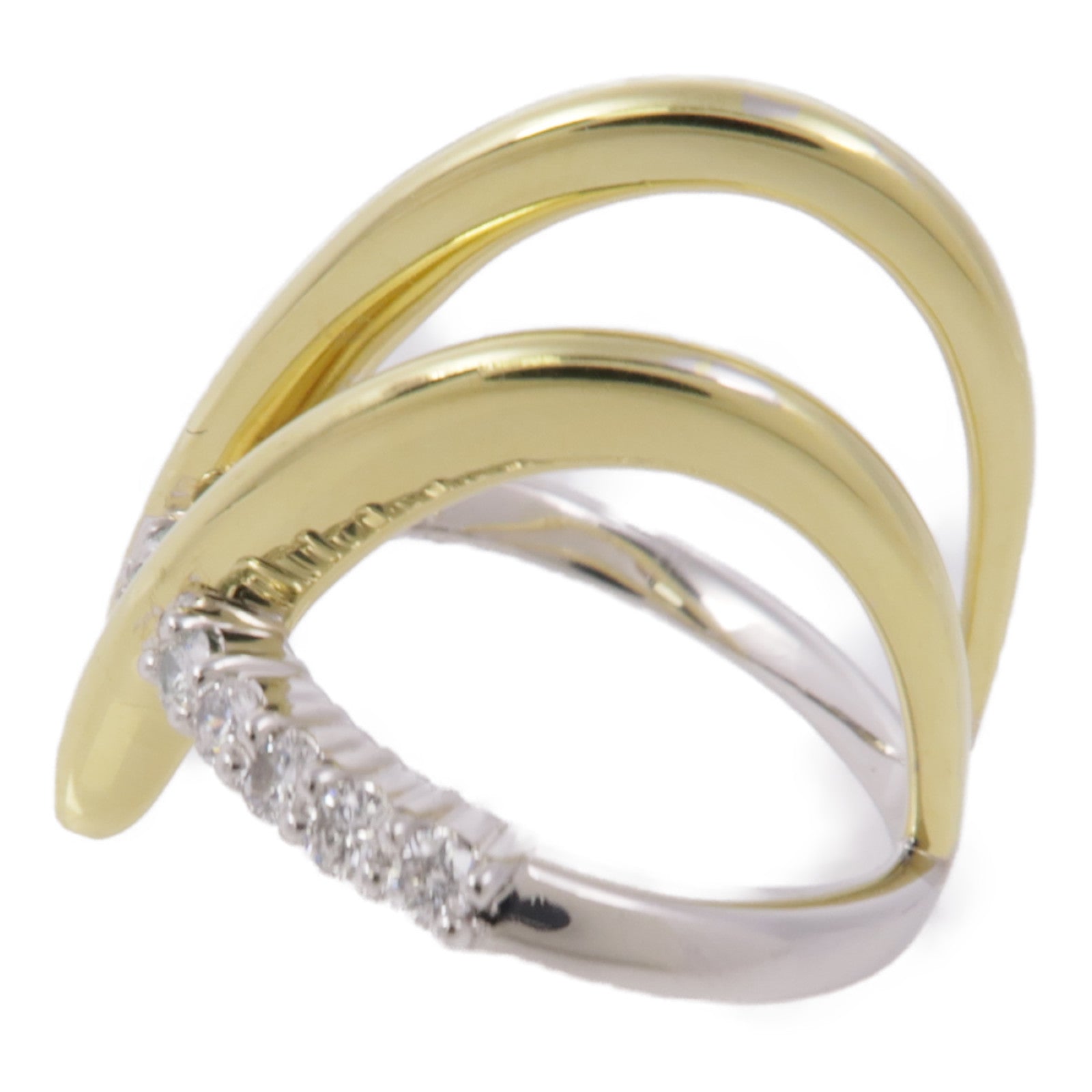 JEWELRY【激減優惠】 18K黃金/18K白金Diamond Ring鑽石戒指US#8