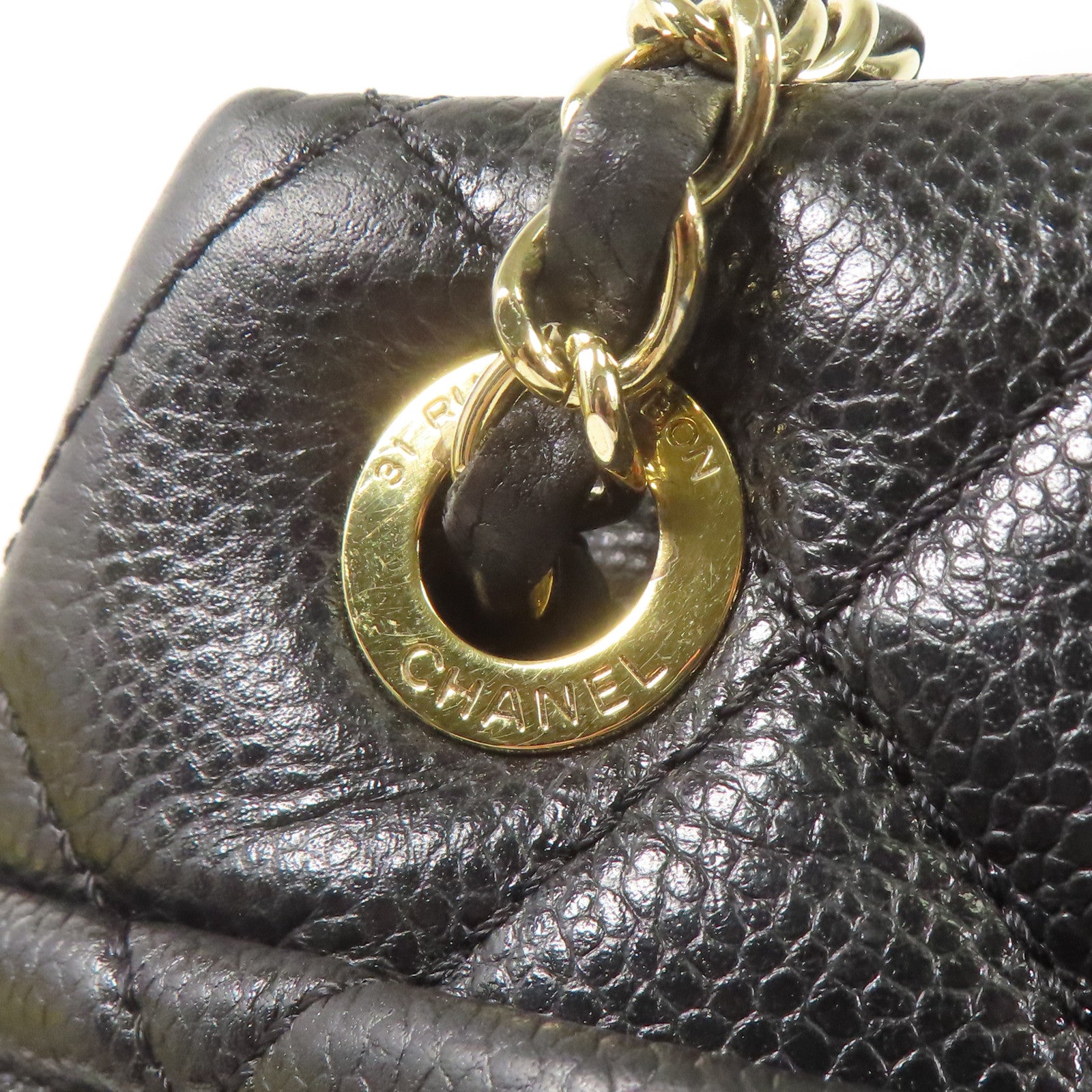 CHANEL 【激減優惠】牛皮皮革Tote Bag金扣肩背袋