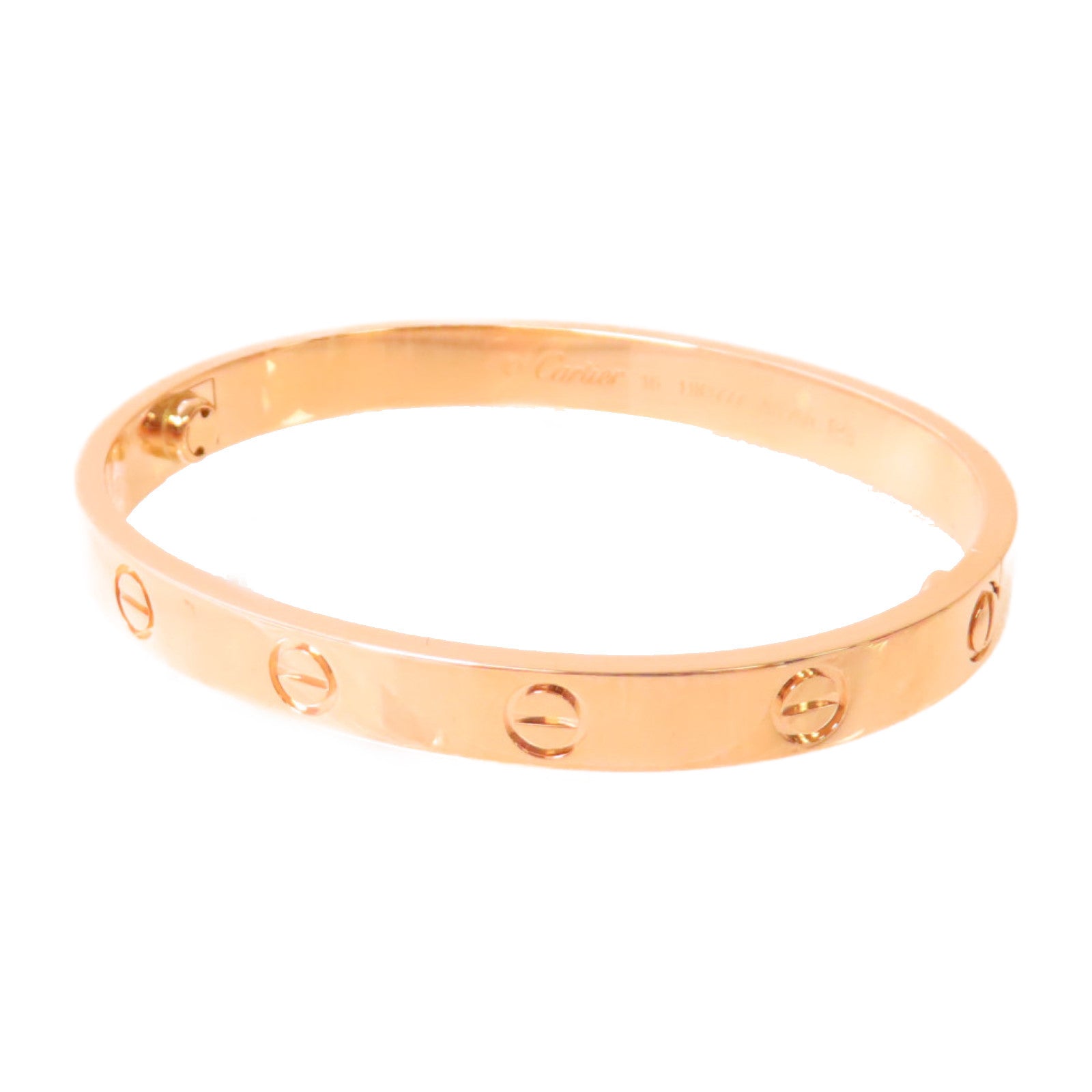 CARTIER Love Bracelet Bangle Cartie#16 B6081417 18K Rose Gold
