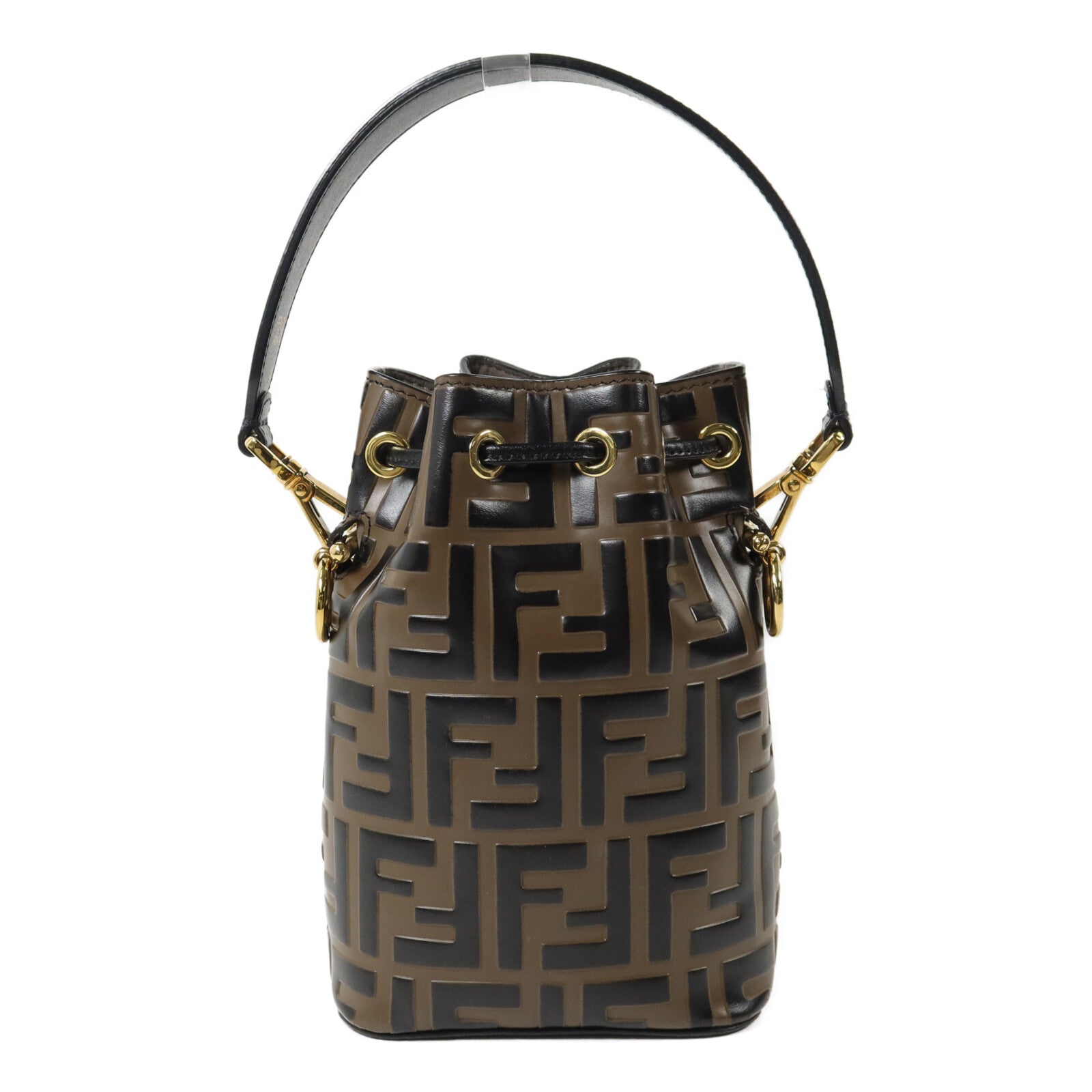 FENDI 牛皮皮革Mon Tresor Mini手挽肩背兩用袋