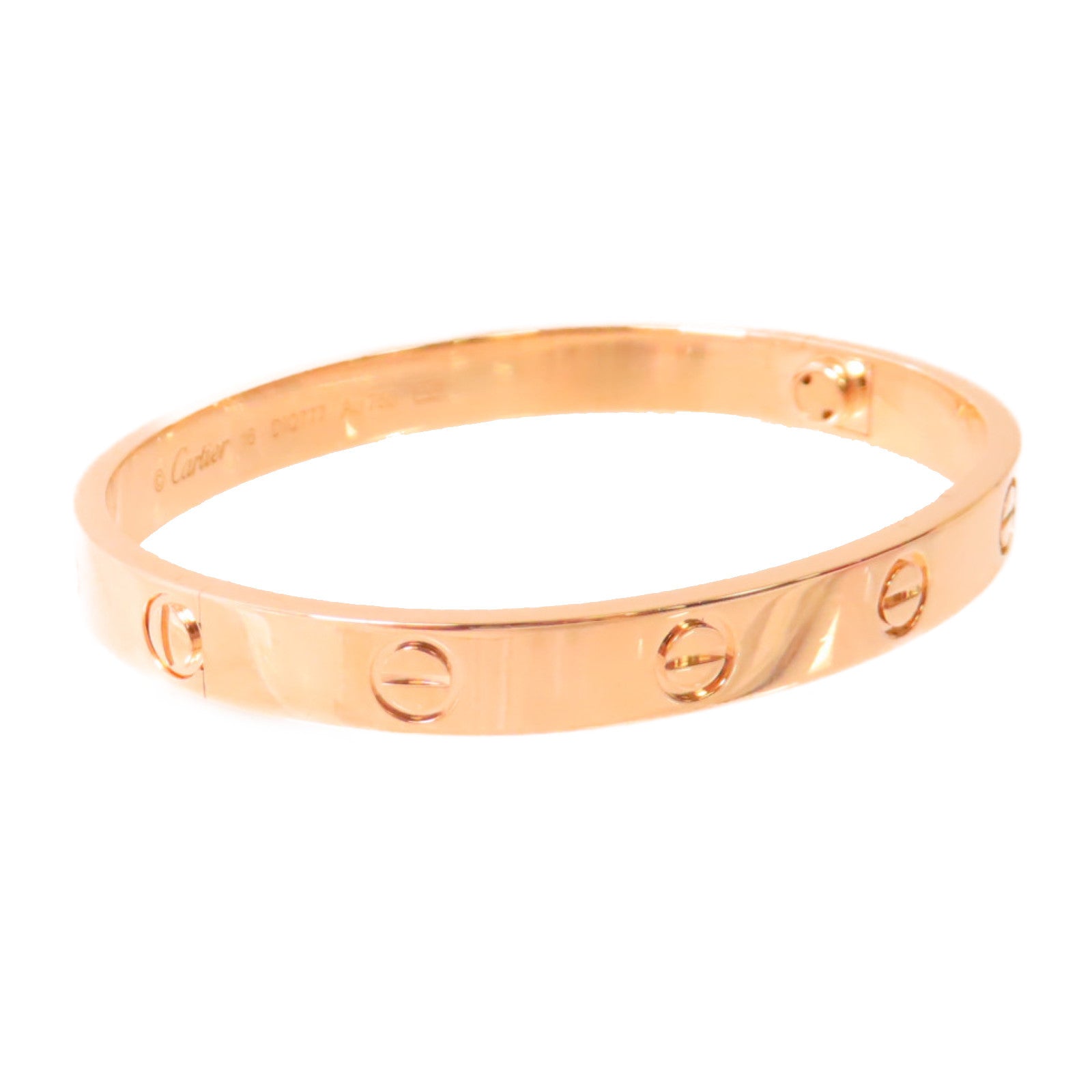 CARTIER Love Bracelet Bangle Cartie#16 B6081417 18K Rose Gold
