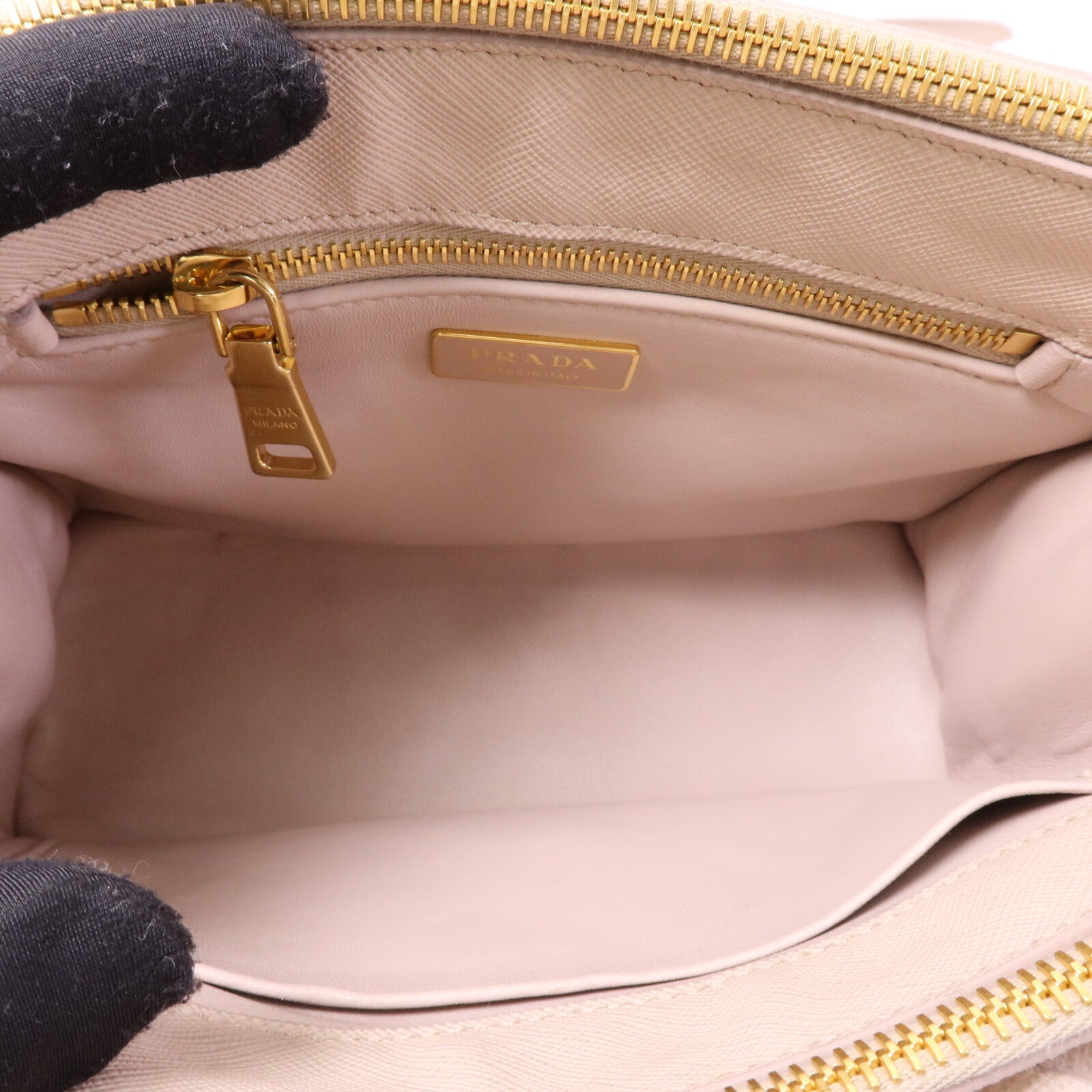 PRADA 牛皮皮革Galleria Saffiano金扣手挽肩背兩用袋