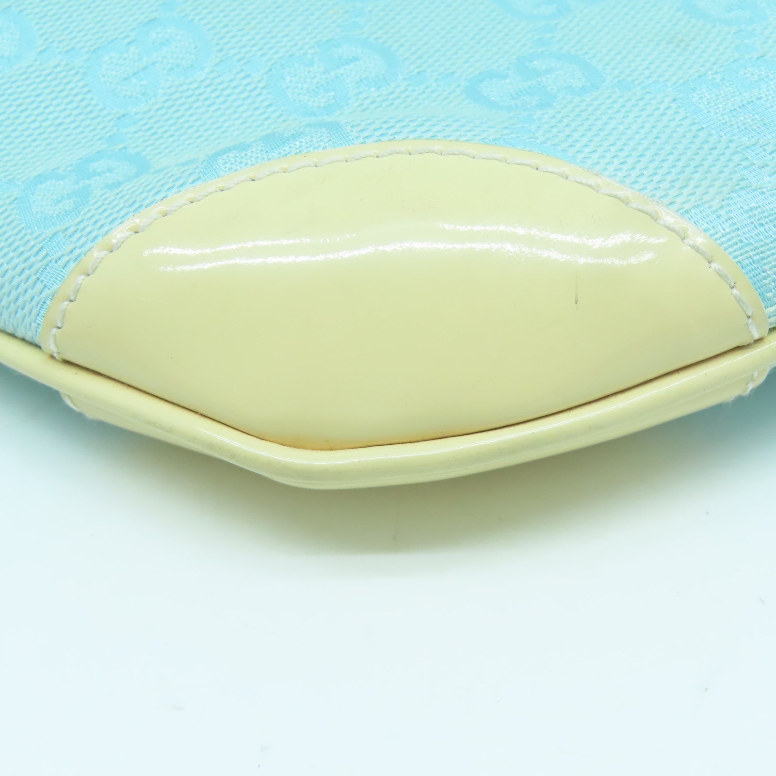 GUCCI 【激減優惠】帆布Shoulder Bag金扣手挽袋綠松石色