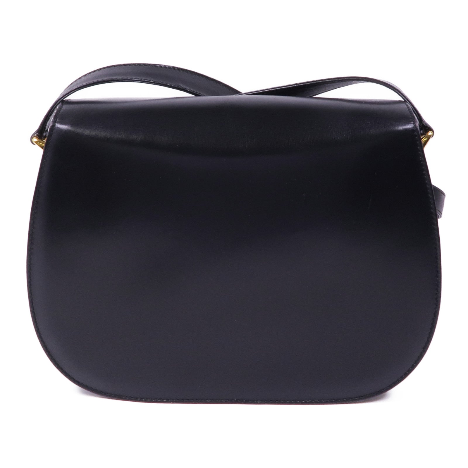 GUCCI 牛皮皮革Bamboo Shoulder Bag金扣肩背袋黑色