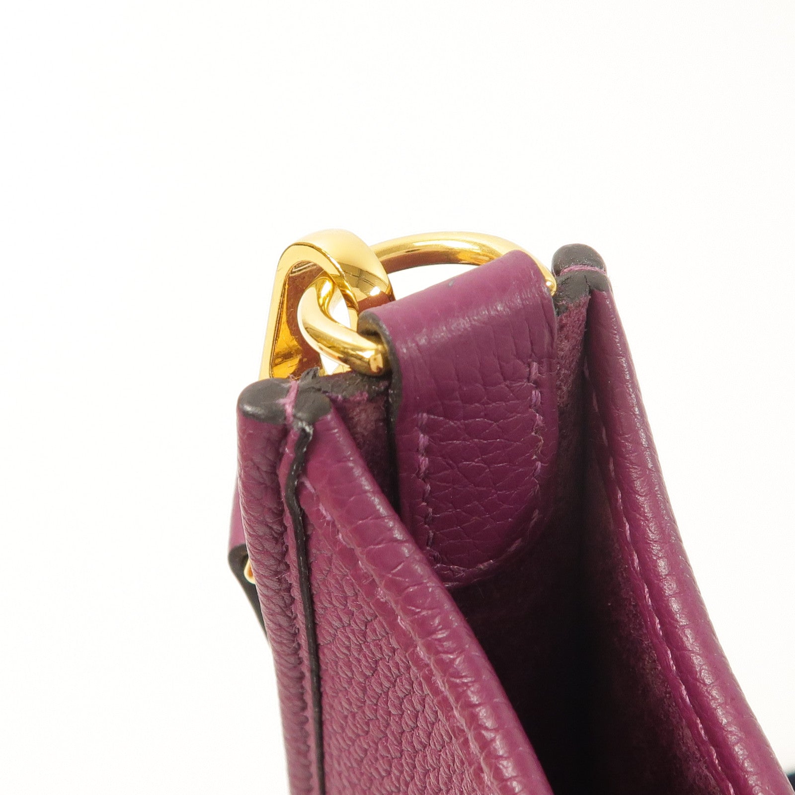 HERMES Clemence皮革Evelyne TPM金扣肩背袋Anemone