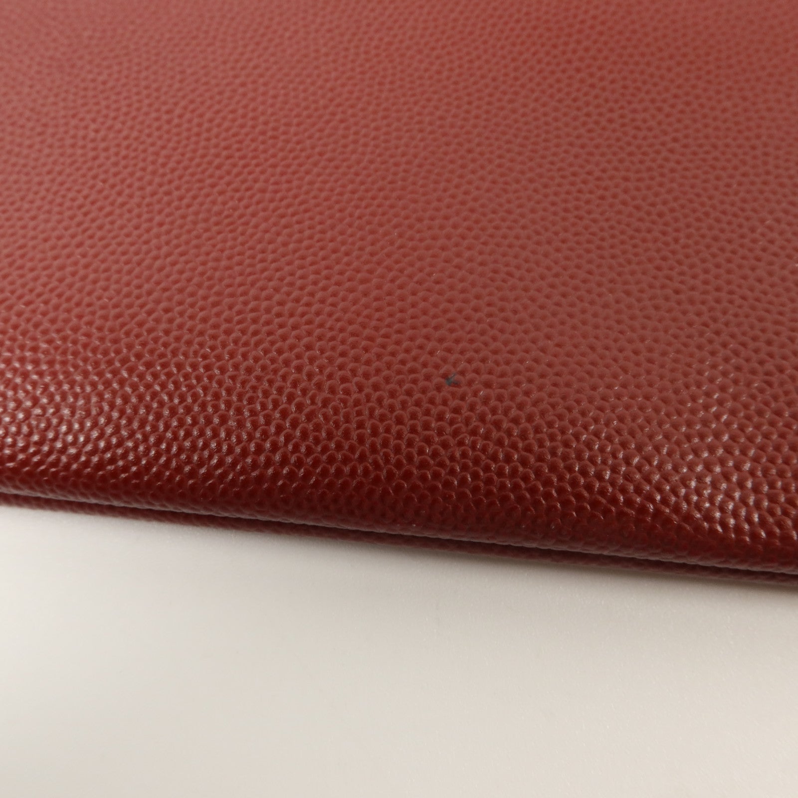 SAINT LAURENT 牛皮皮革Pouch銀扣手拿包