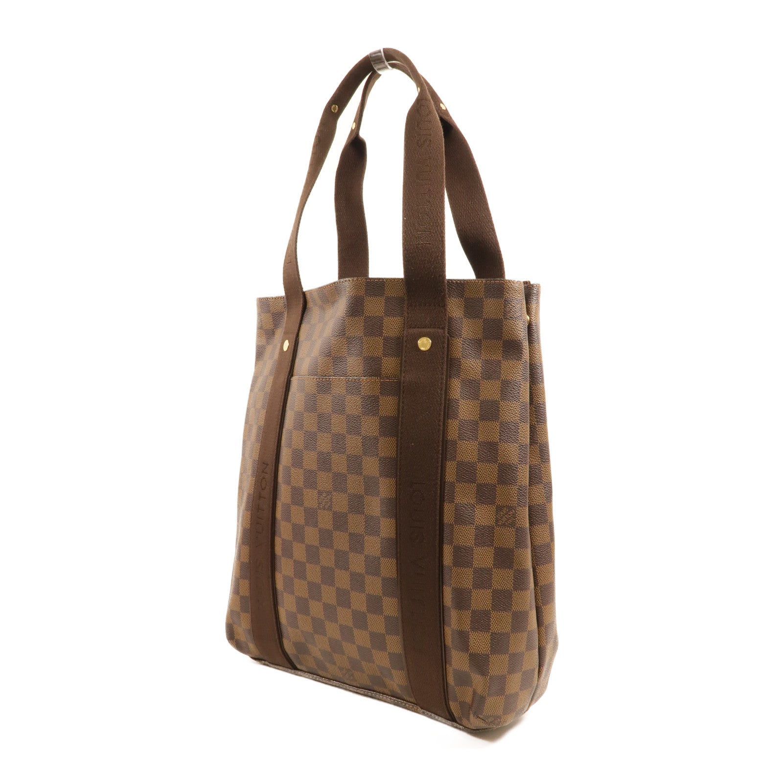 LOUIS VUITTON Damier Beaubourg金扣肩背袋棕色