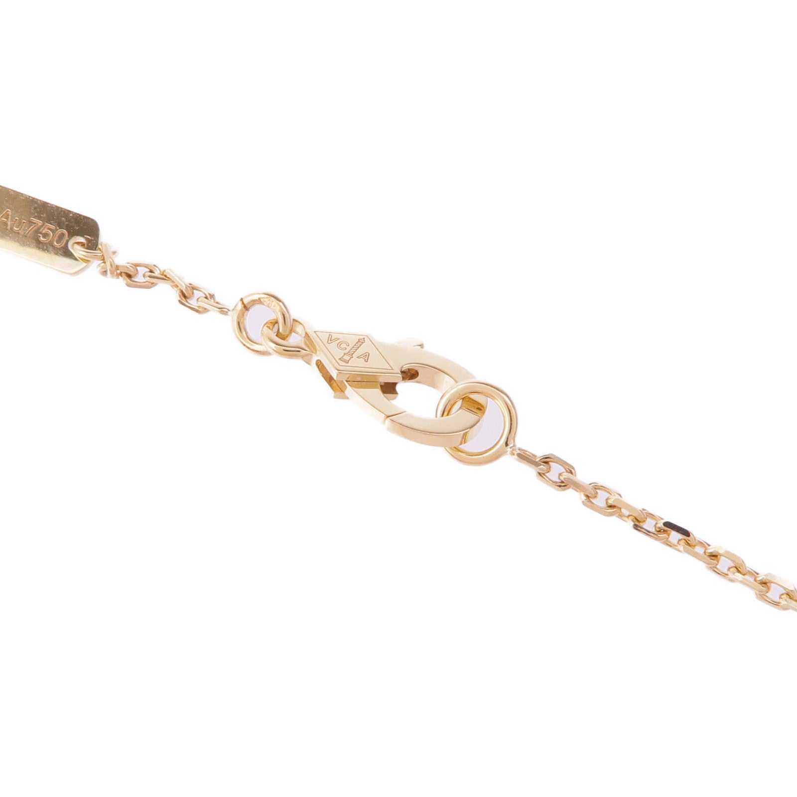 Van Cleef & Arpels 18K黃金Vintage Alhambra Diamond Pendant鑽石項鍊