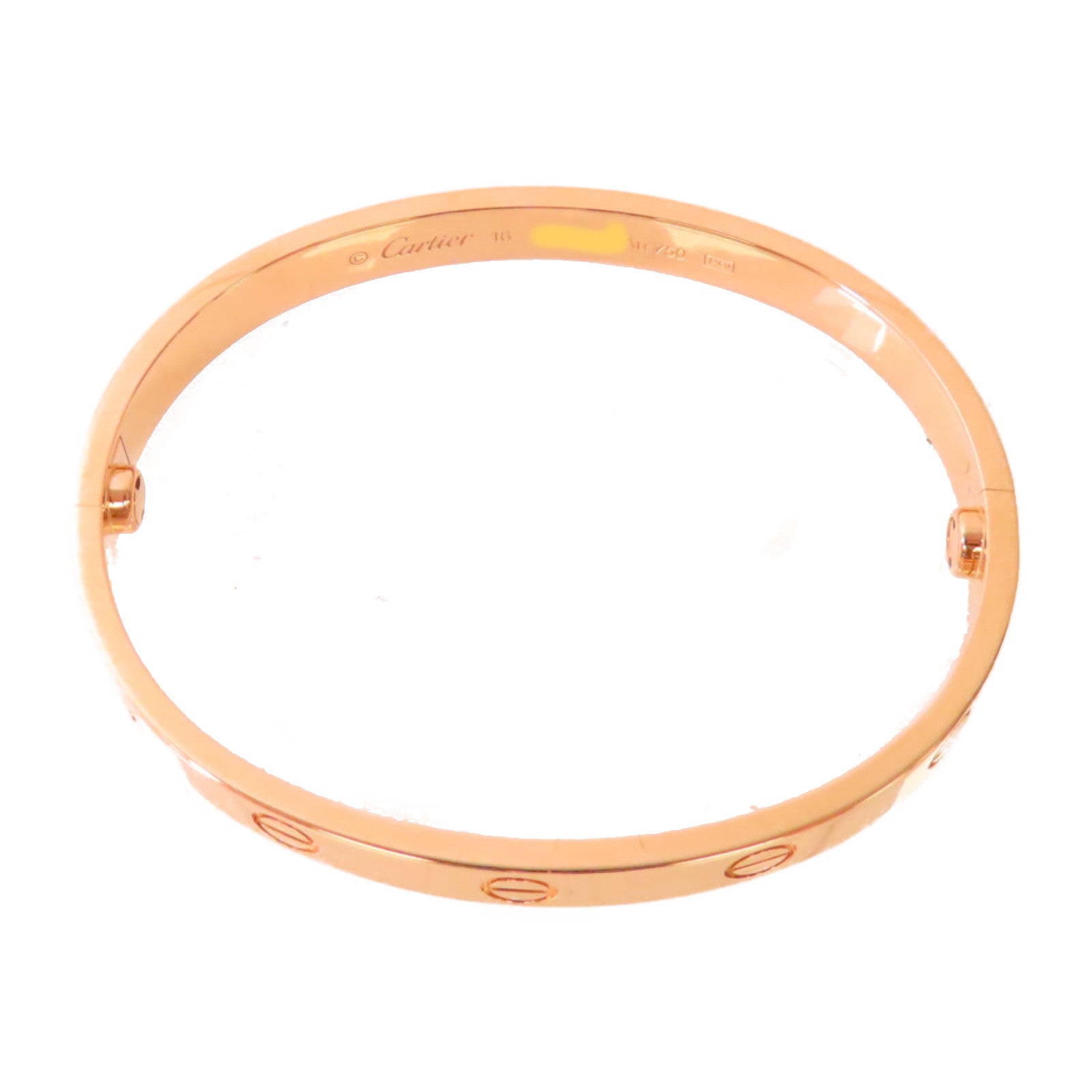CARTIER Love Bracelet Bangle Cartie#16 B6081417 18K Rose Gold