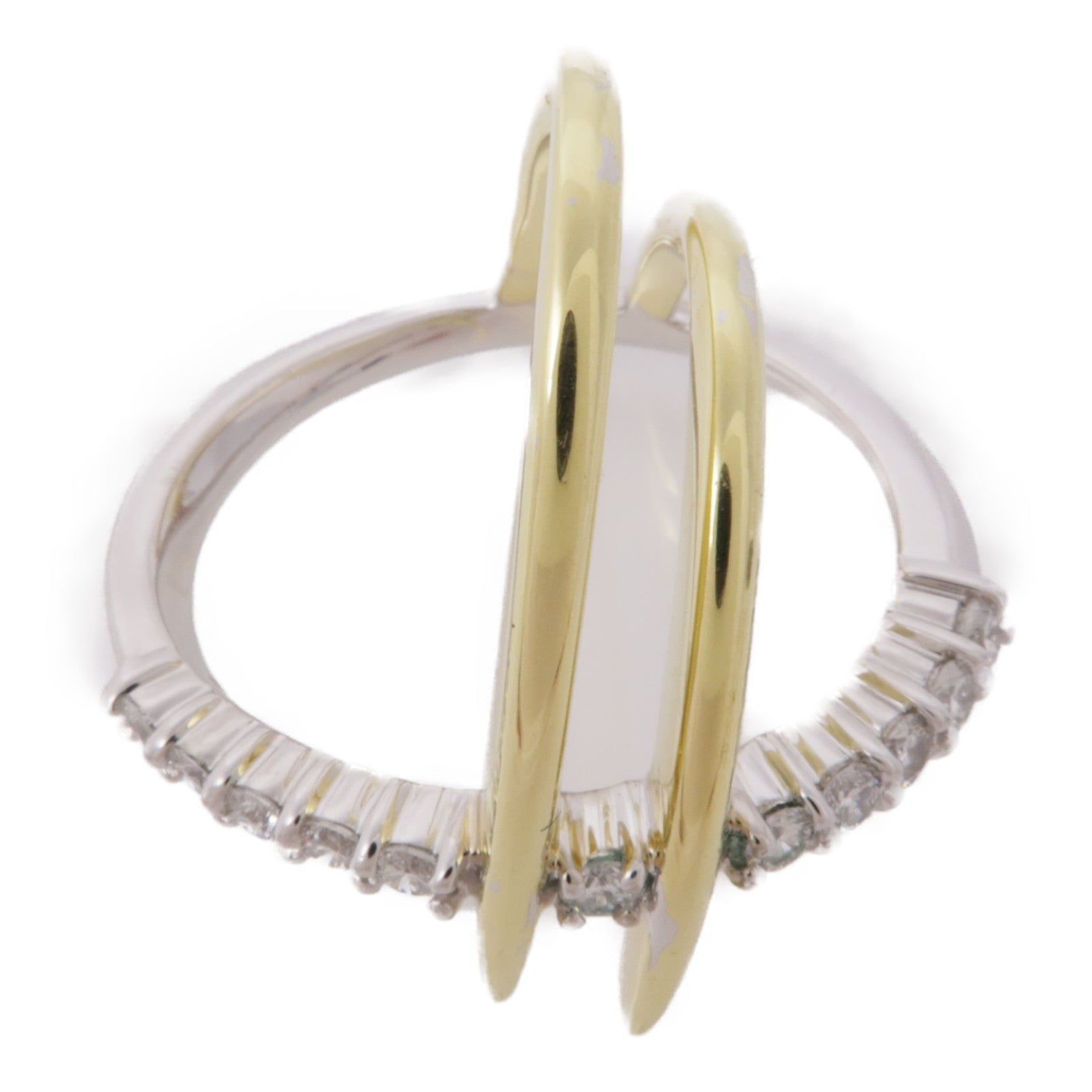 JEWELRY 【激減優惠】18K黃金/18K白金Diamond Ring鑽石戒指US#8