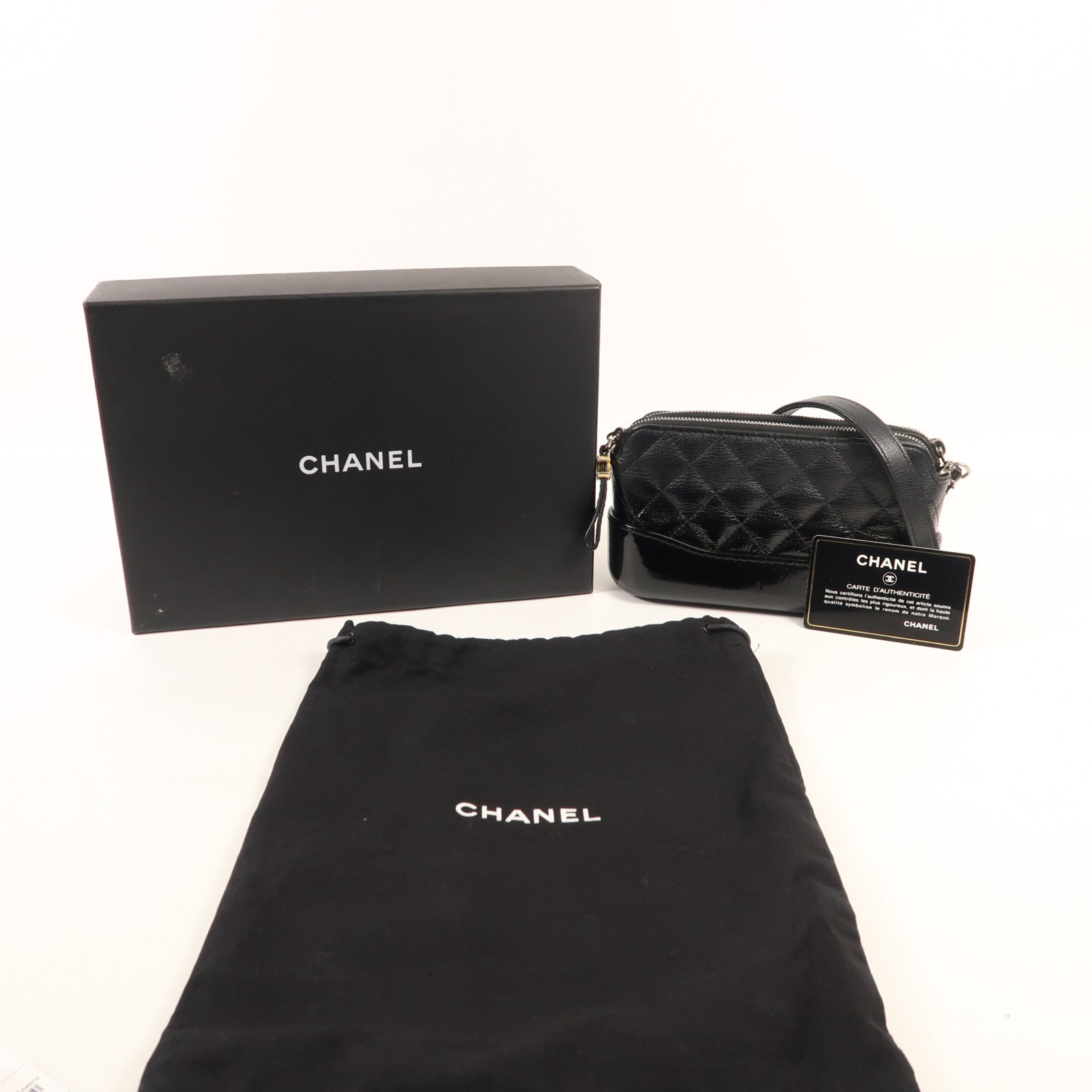CHANEL 牛皮皮革Gabrielle Wallet On Chain鏈帶肩背袋