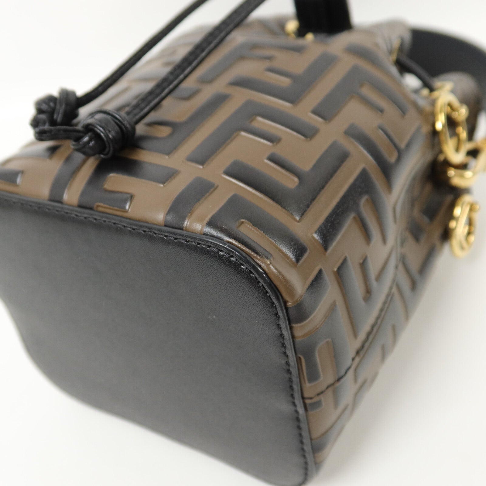FENDI 牛皮皮革Mon Tresor Mini手挽肩背兩用袋