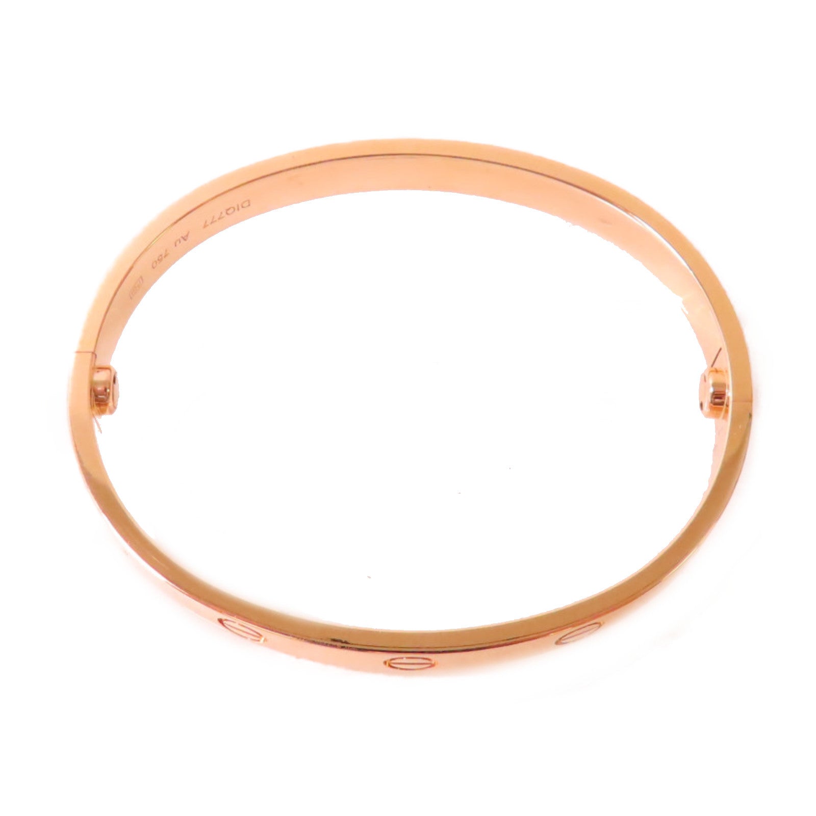 CARTIER Love Bracelet Bangle Cartie#16 B6081417 18K Rose Gold