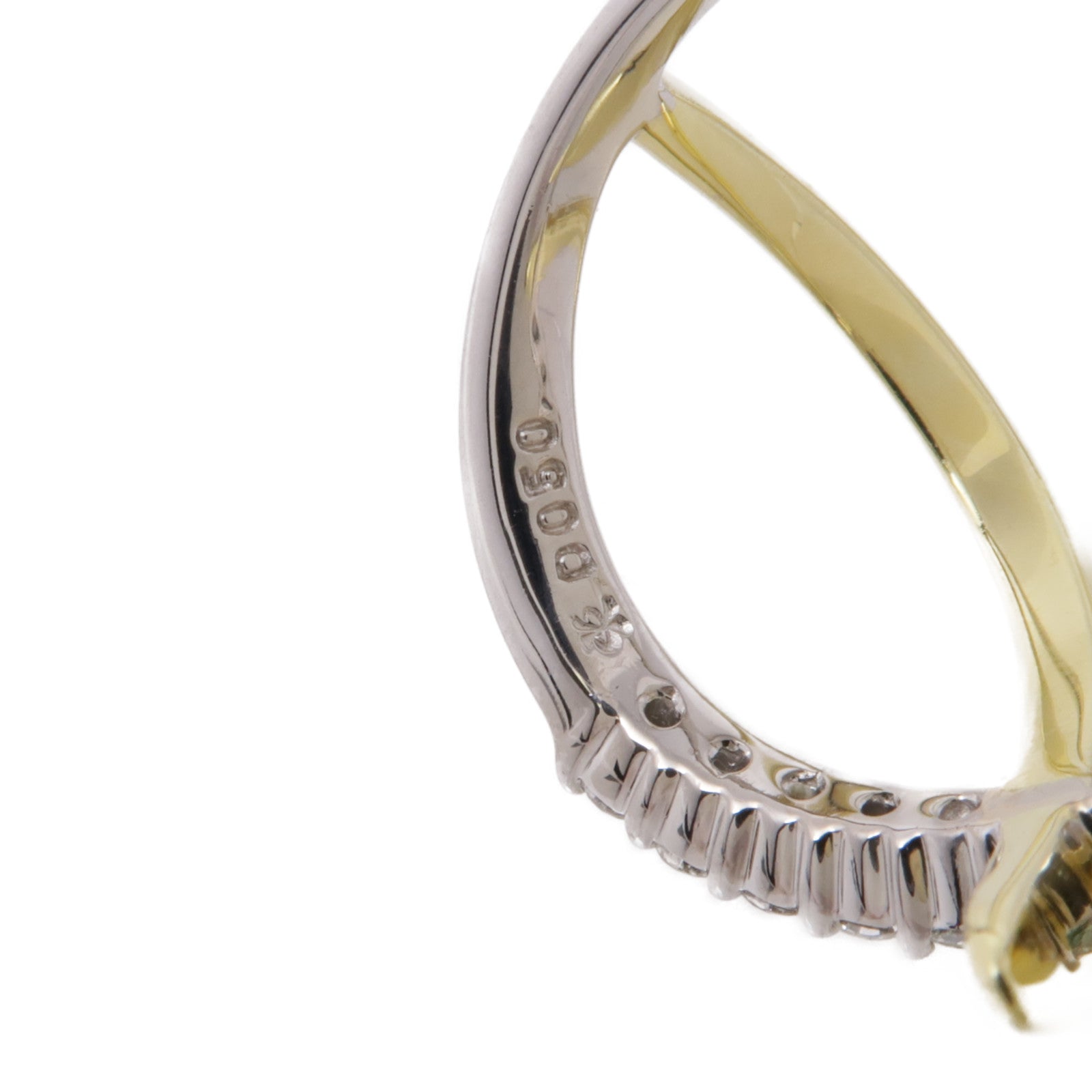 JEWELRY 【激減優惠】18K黃金/18K白金Diamond Ring鑽石戒指US#8