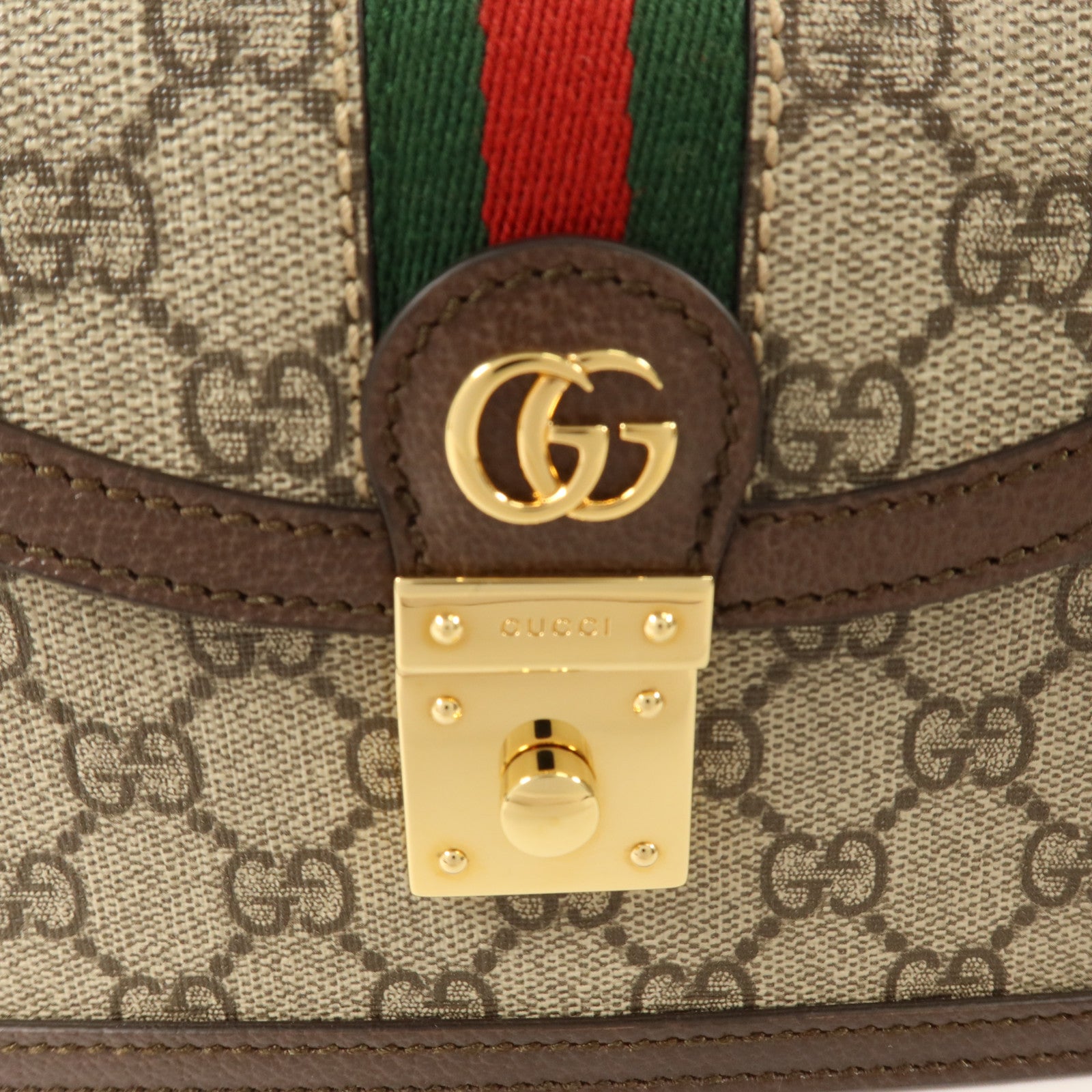 GUCCI 塗層帆布Ophidia GG Mini金扣手挽肩背兩用袋