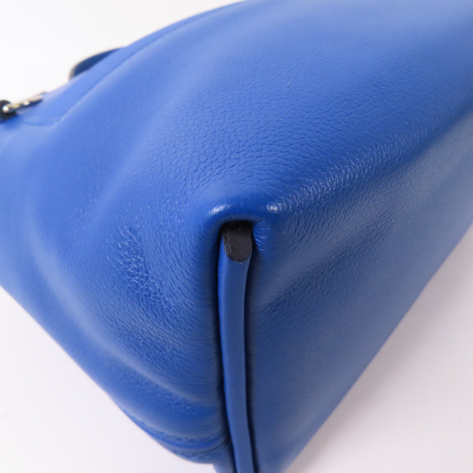 HERMES PHW 24/24 Mini Shoulder Bag Evercolor Leather Bleu France