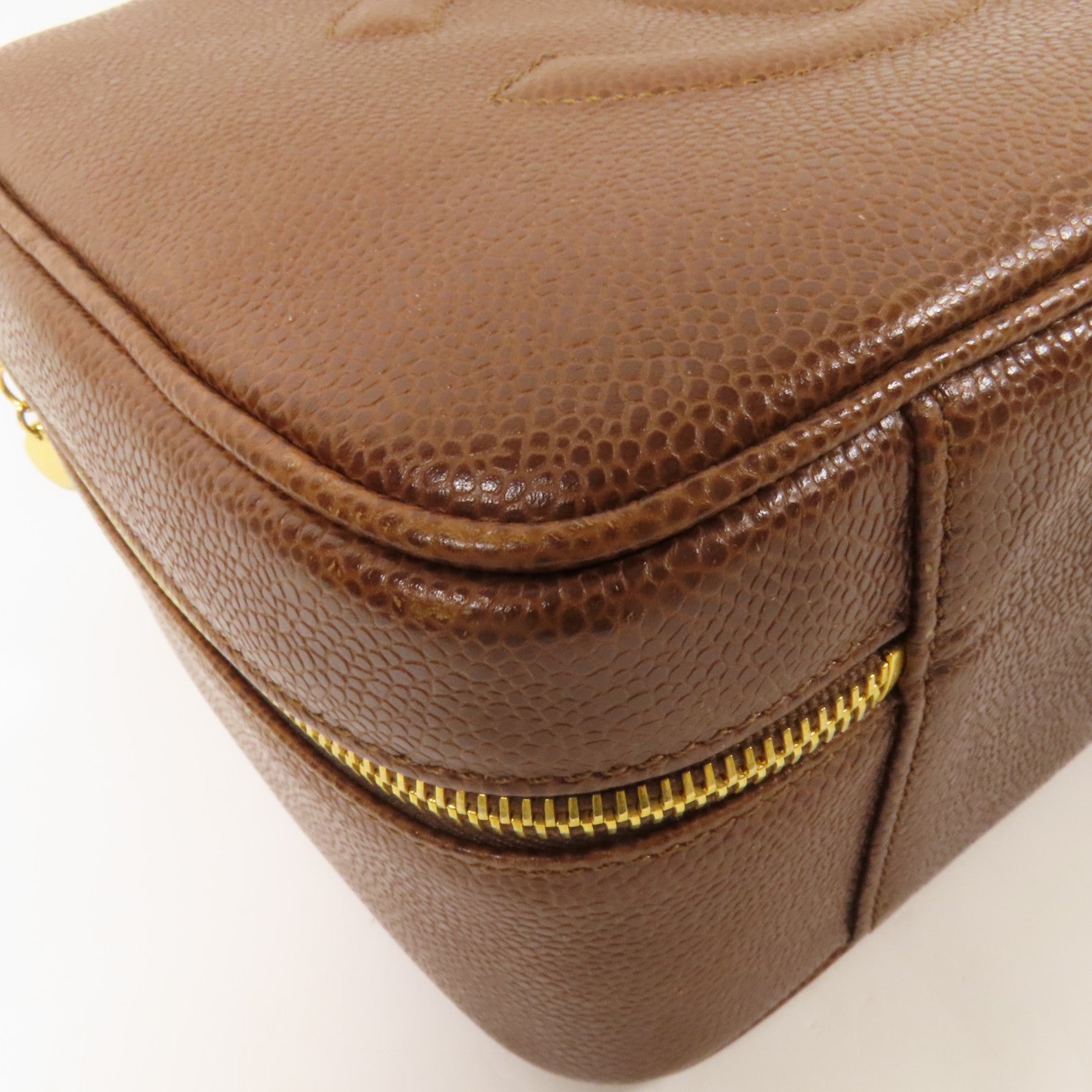CHANEL 牛皮皮革Vintage Shoulder Bag金扣手挽肩背兩用袋