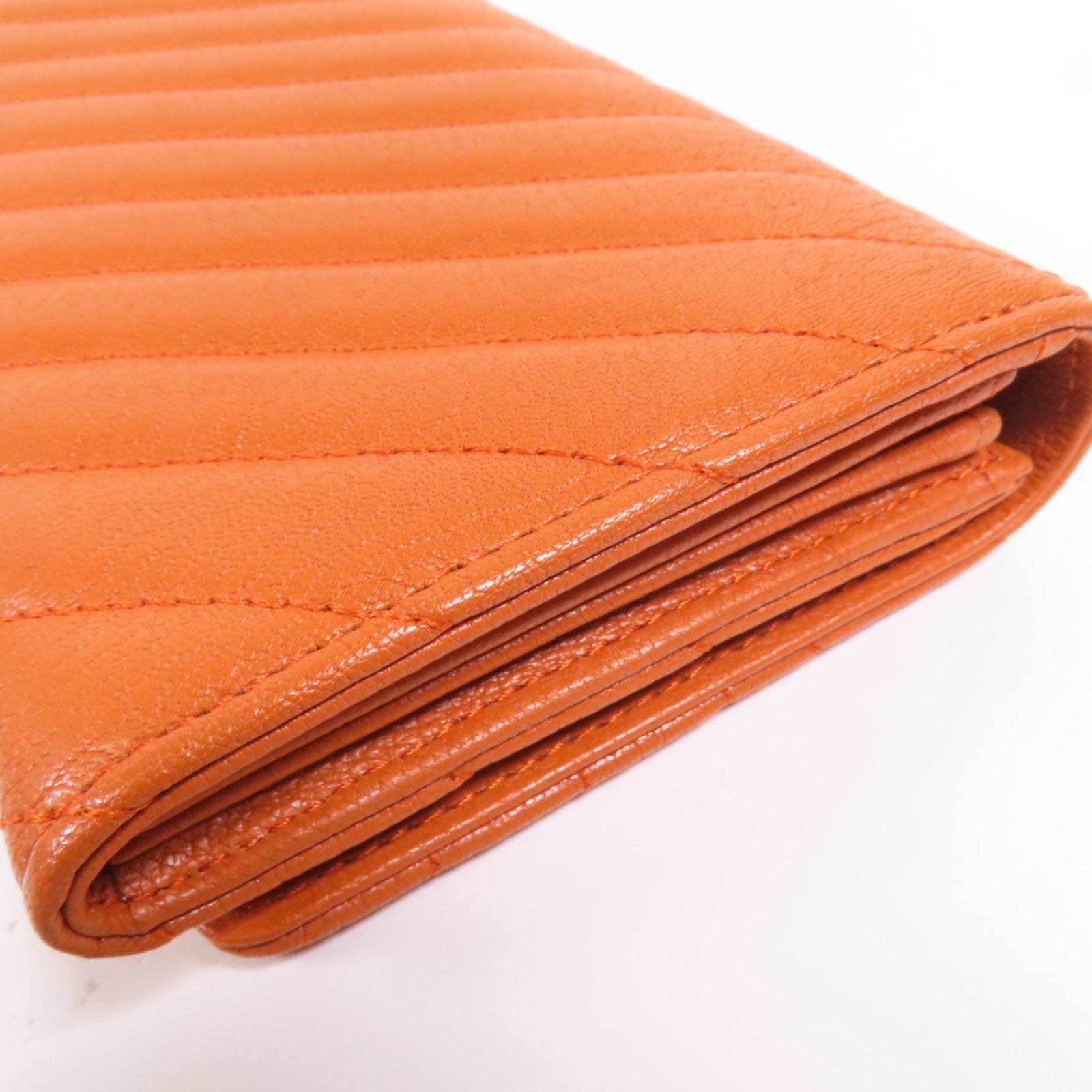 CHANEL 牛皮皮革Long Wallet金扣長錢包