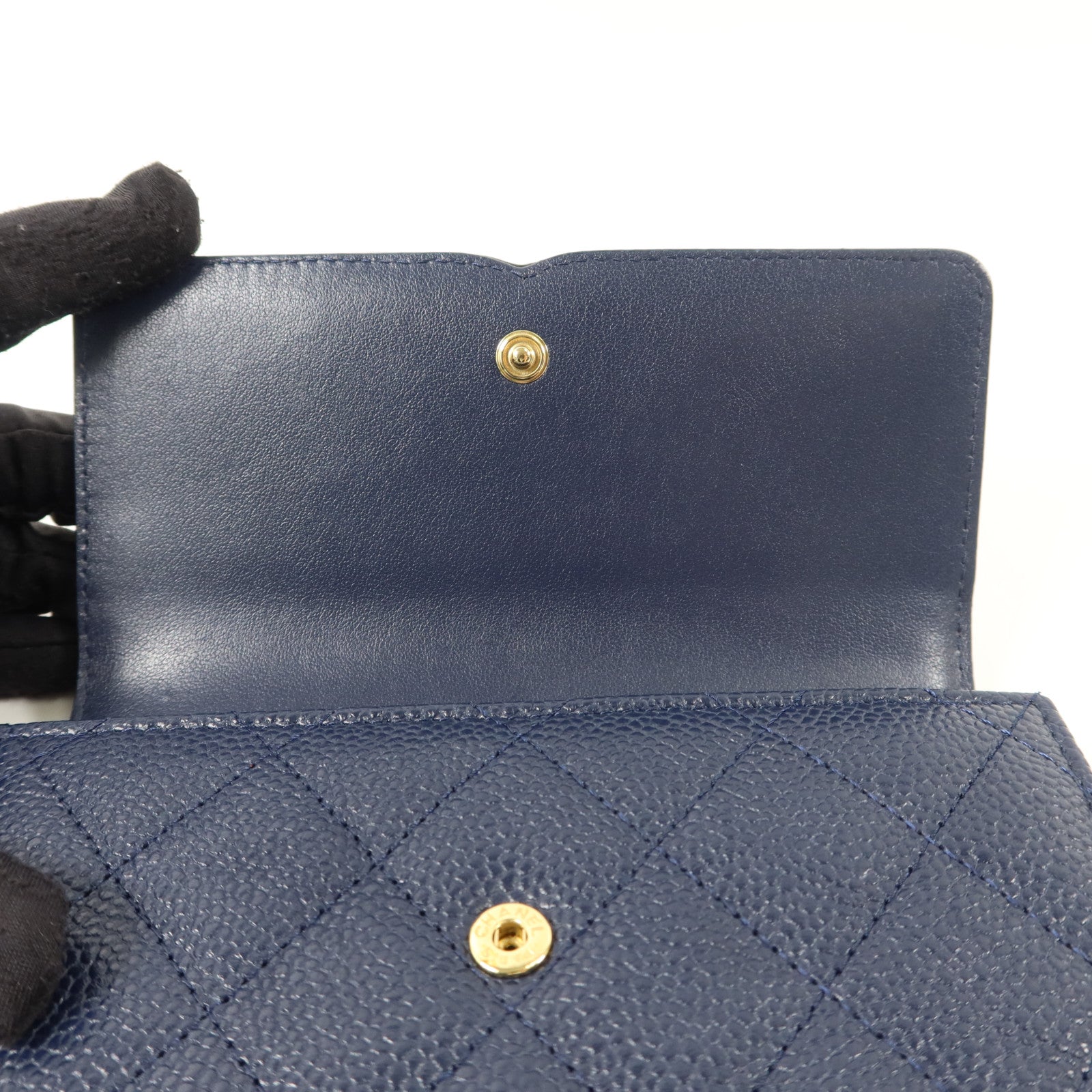 CHANEL 牛皮皮革CC Filigree Flap Wallet錢包