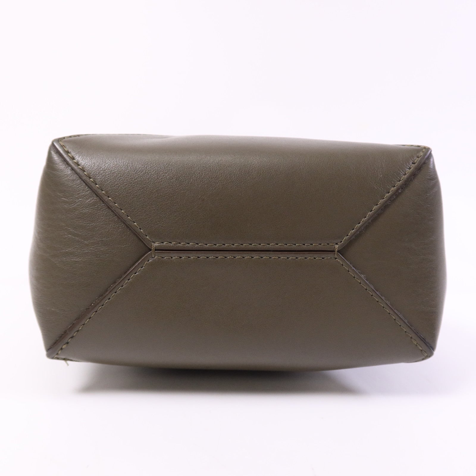 LOEWE 牛皮皮革Mini Puzele Fold Tote金扣手挽肩背兩用袋