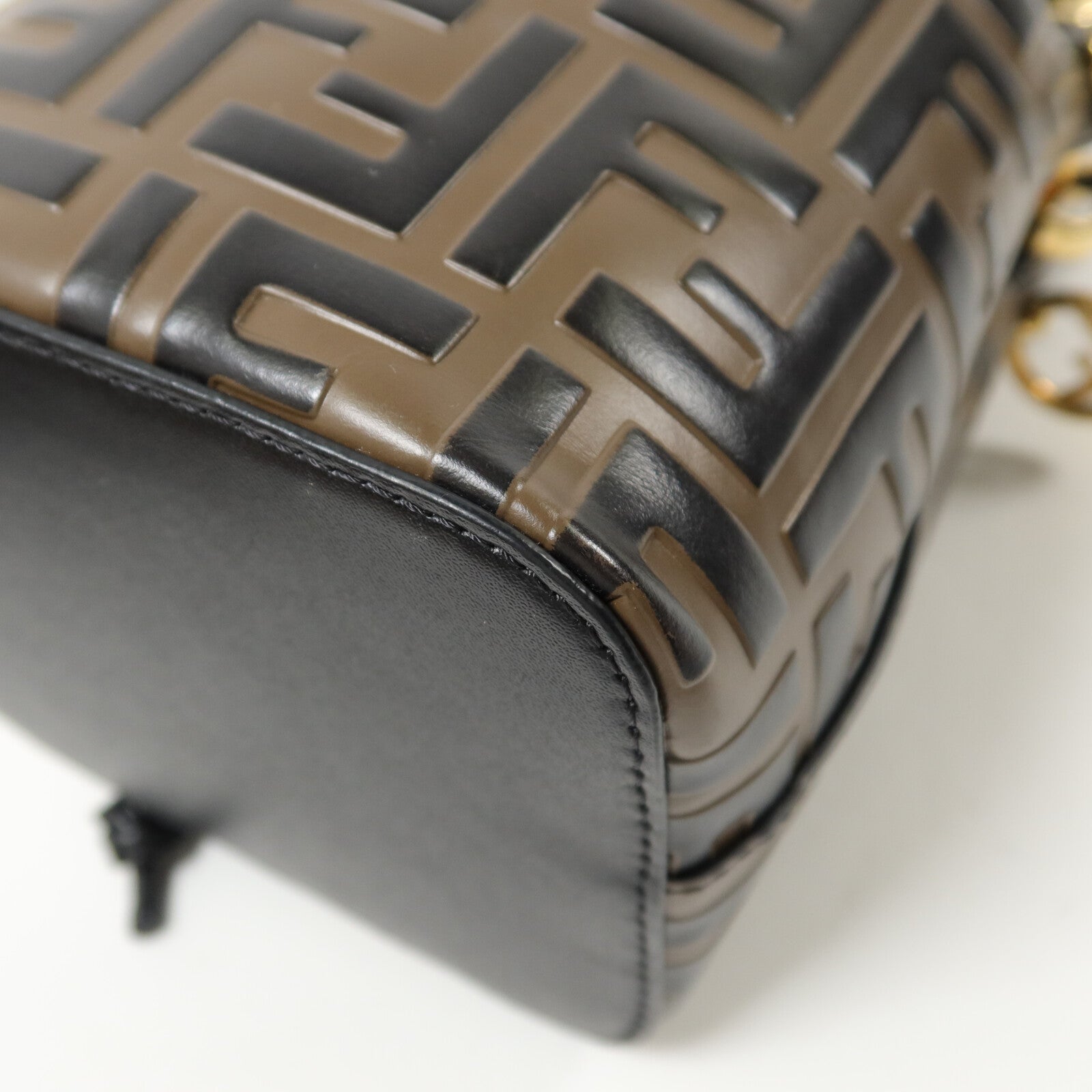 FENDI 牛皮皮革Mon Tresor Mini手挽肩背兩用袋