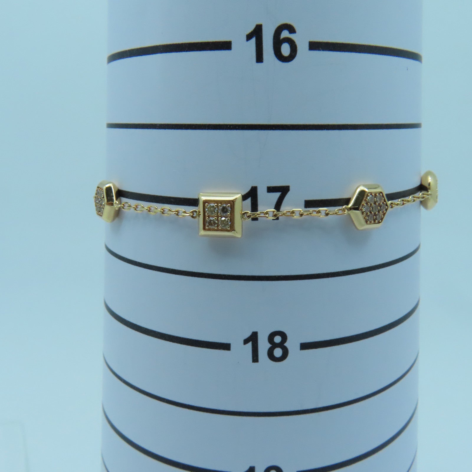 JEWELRY 【激減優惠】18K黃金Diamond Bracelet0.3ct鑽石手錬