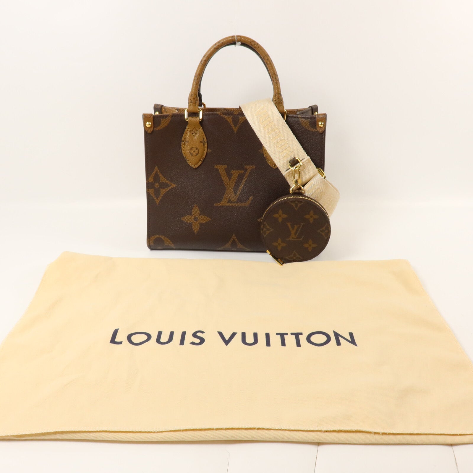 LOUIS VUITTON Monogram Giant On The Go PM手挽肩背兩用袋