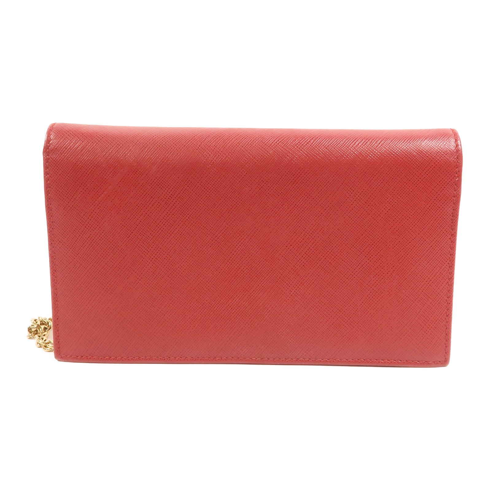 Salvatore Ferragamo 牛皮皮革WOC金扣鏈帶肩背袋