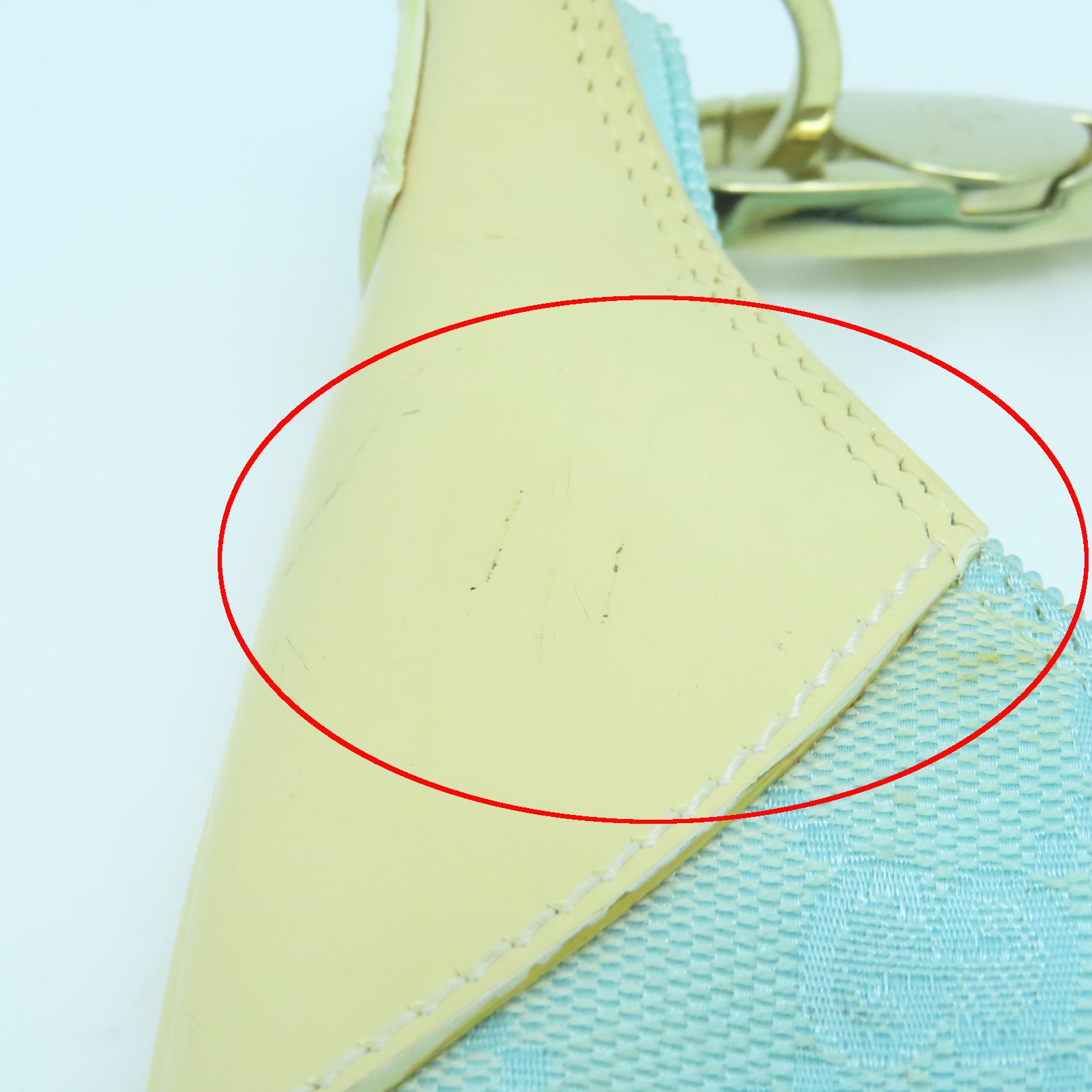 GUCCI 【激減優惠】帆布Shoulder Bag金扣手挽袋綠松石色