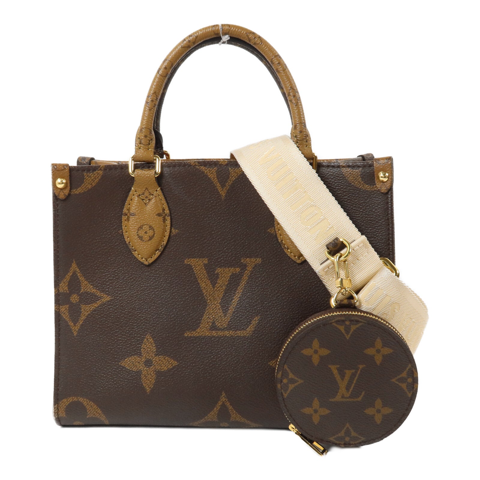 LOUIS VUITTON Monogram Giant On The Go PM手挽肩背兩用袋