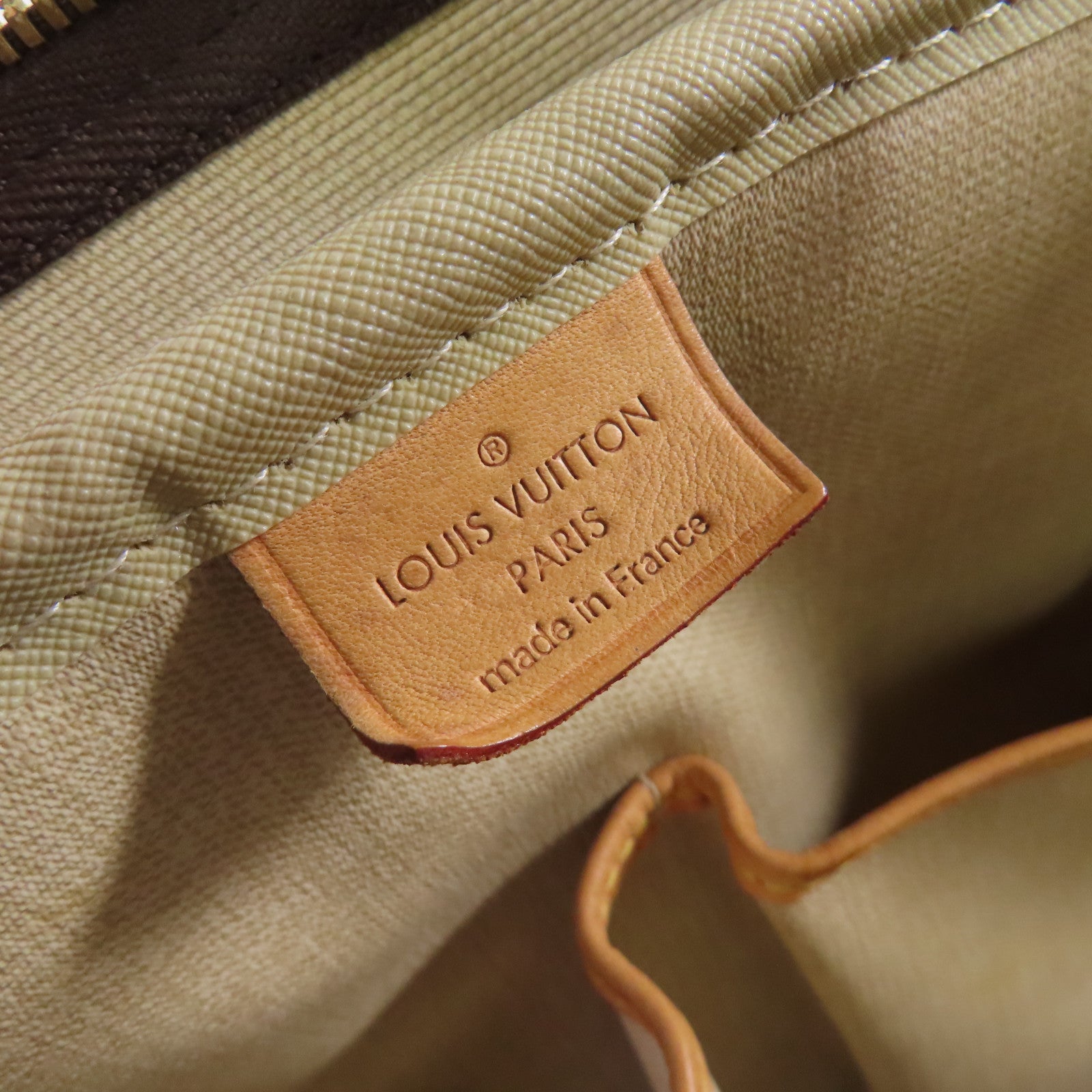 LOUIS VUITTON 【激減優惠】Monogram Deauville GM Hand Bag金色手挽袋啡色