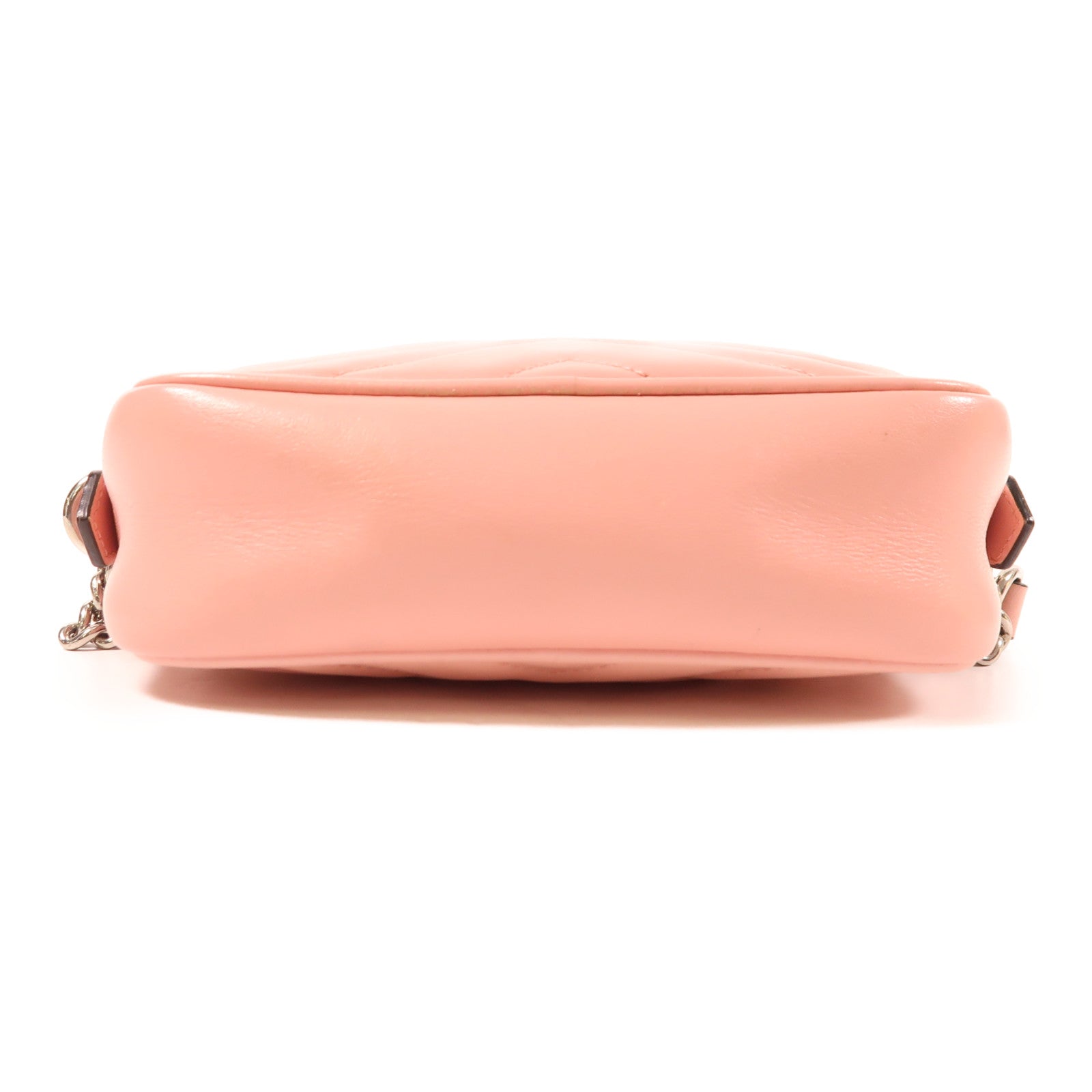 GUCCI 牛皮皮革GG Marmont銀扣肩背袋