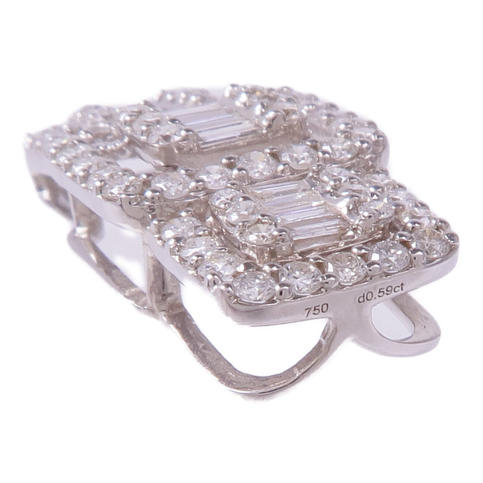 JEWELRY 18K白金Diamond Pendant Top鑽石吊墜