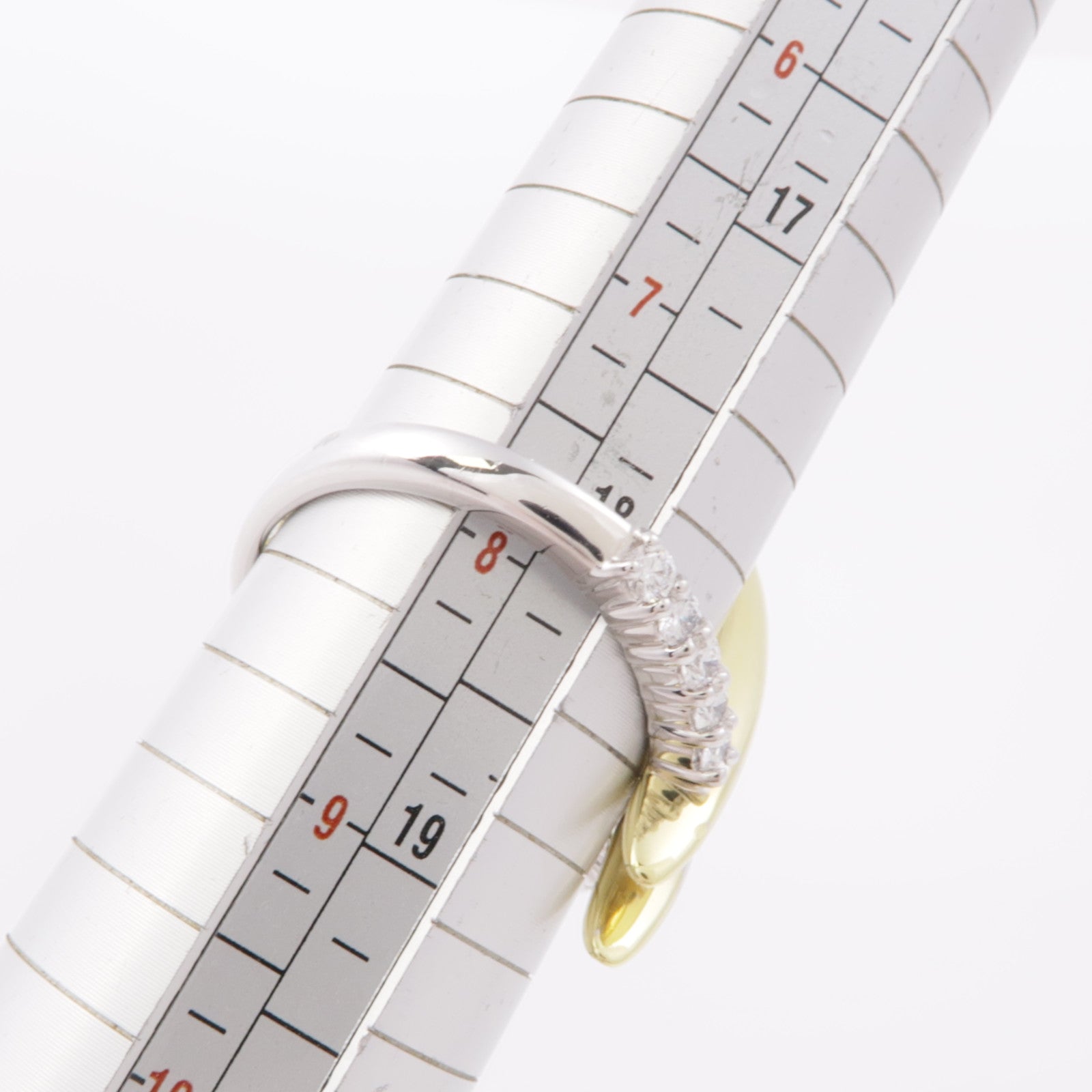 JEWELRY【激減優惠】 18K黃金/18K白金Diamond Ring鑽石戒指US#8