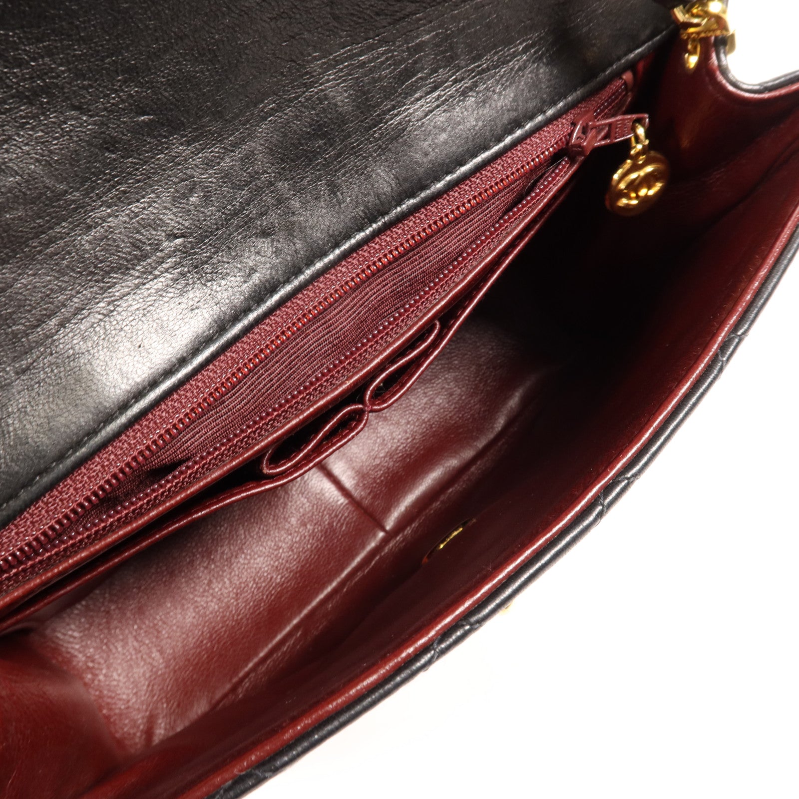 CHANEL 羊皮皮革Vintage Bag金扣鏈帶肩背袋