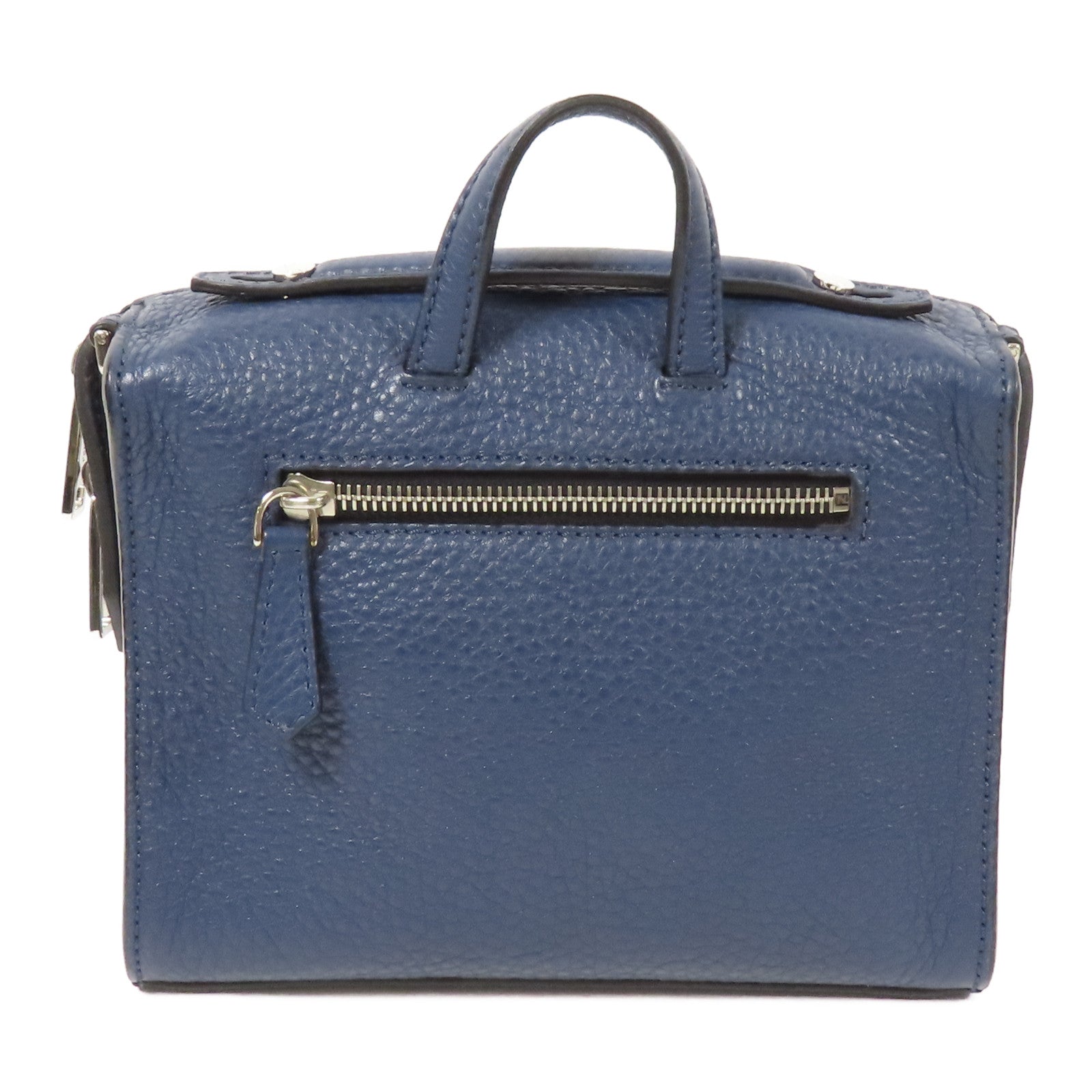 FENDI 牛皮皮革Shoulder Bag銀扣手挽肩背兩用袋