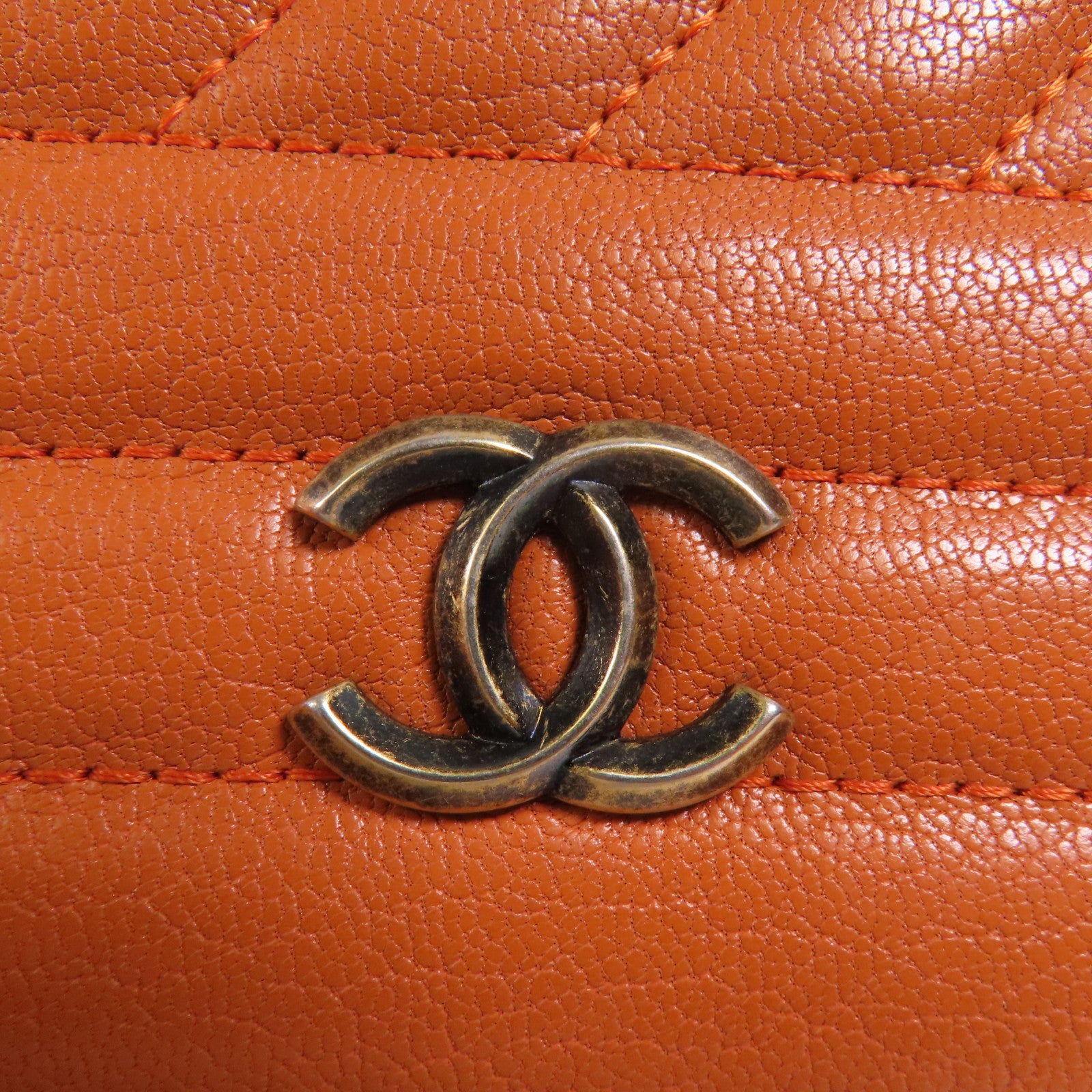 CHANEL 牛皮皮革Long Wallet金扣長錢包