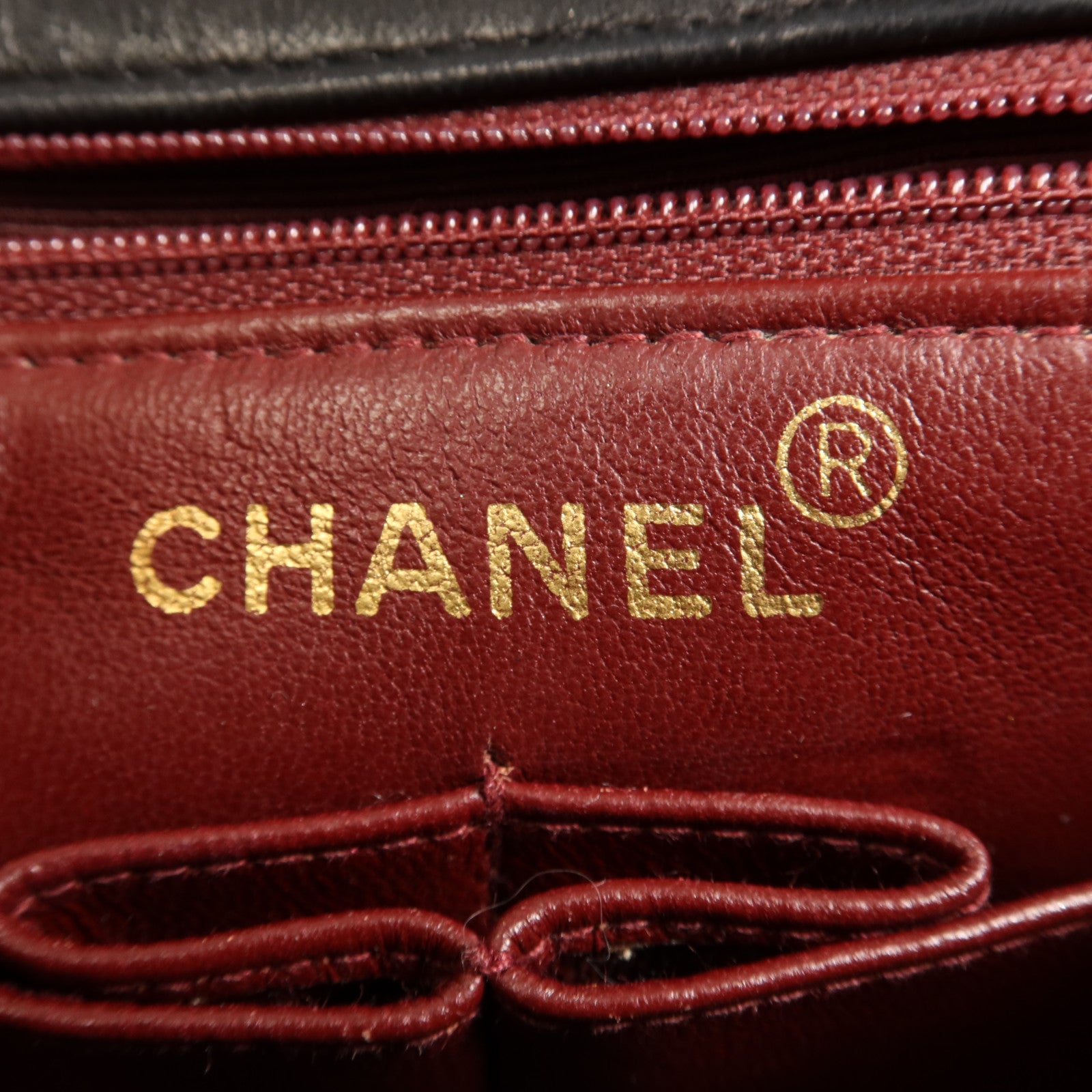 CHANEL 羊皮皮革Vintage Bag金扣鏈帶肩背袋