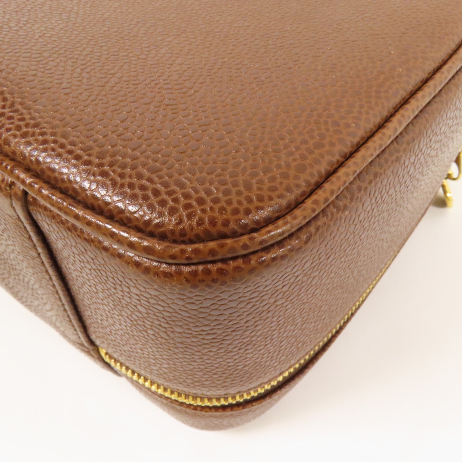 CHANEL 牛皮皮革Vintage Shoulder Bag金扣手挽肩背兩用袋