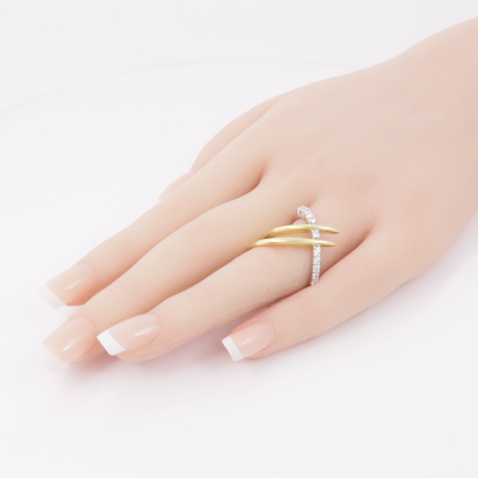 JEWELRY 【激減優惠】18K黃金/18K白金Diamond Ring鑽石戒指US#8