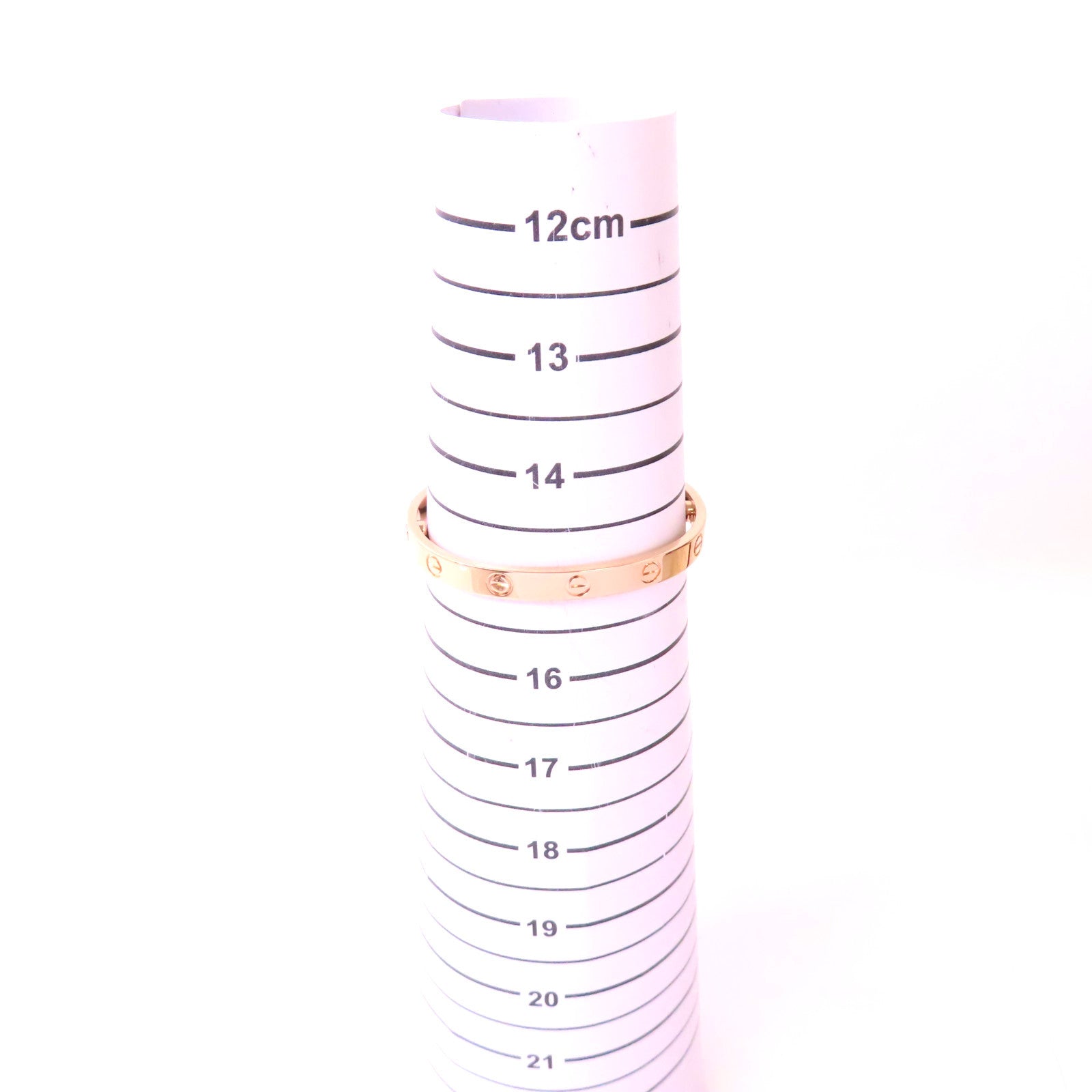 CARTIER Love Bracelet Bangle Cartie#16 B6081417 18K Rose Gold