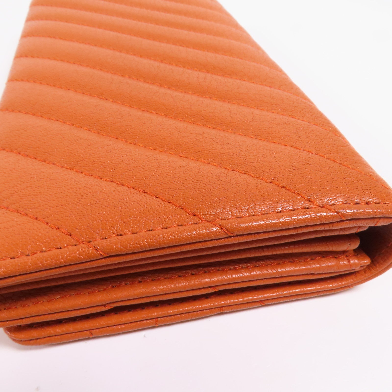 CHANEL 牛皮皮革Long Wallet金扣長錢包