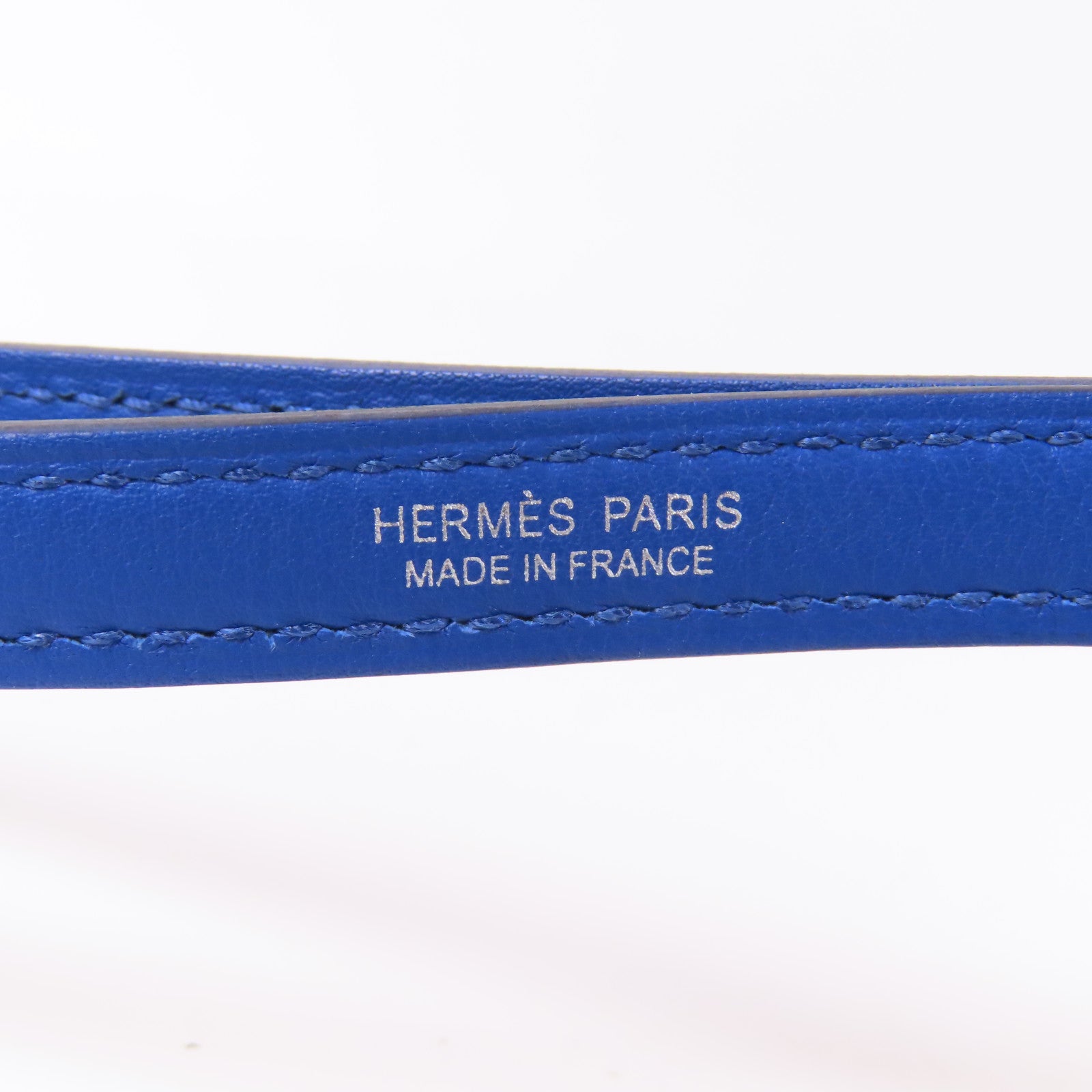 HERMES Evercolor皮革24/24 Mini銀扣肩背袋Bleu France
