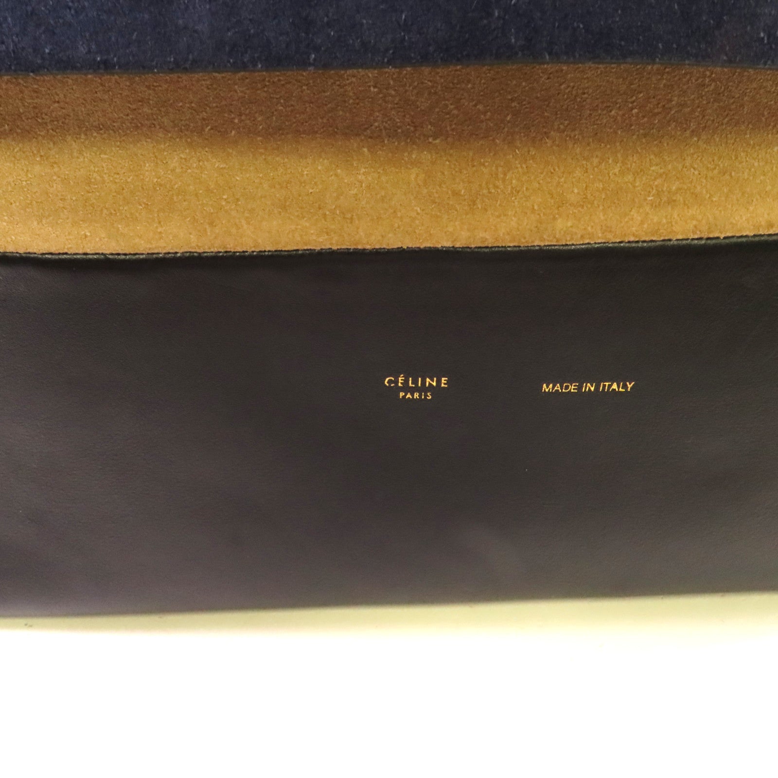 CELINE 麂皮皮革/牛皮皮革Shoulder Bag肩背袋黑色/藍色/杏色