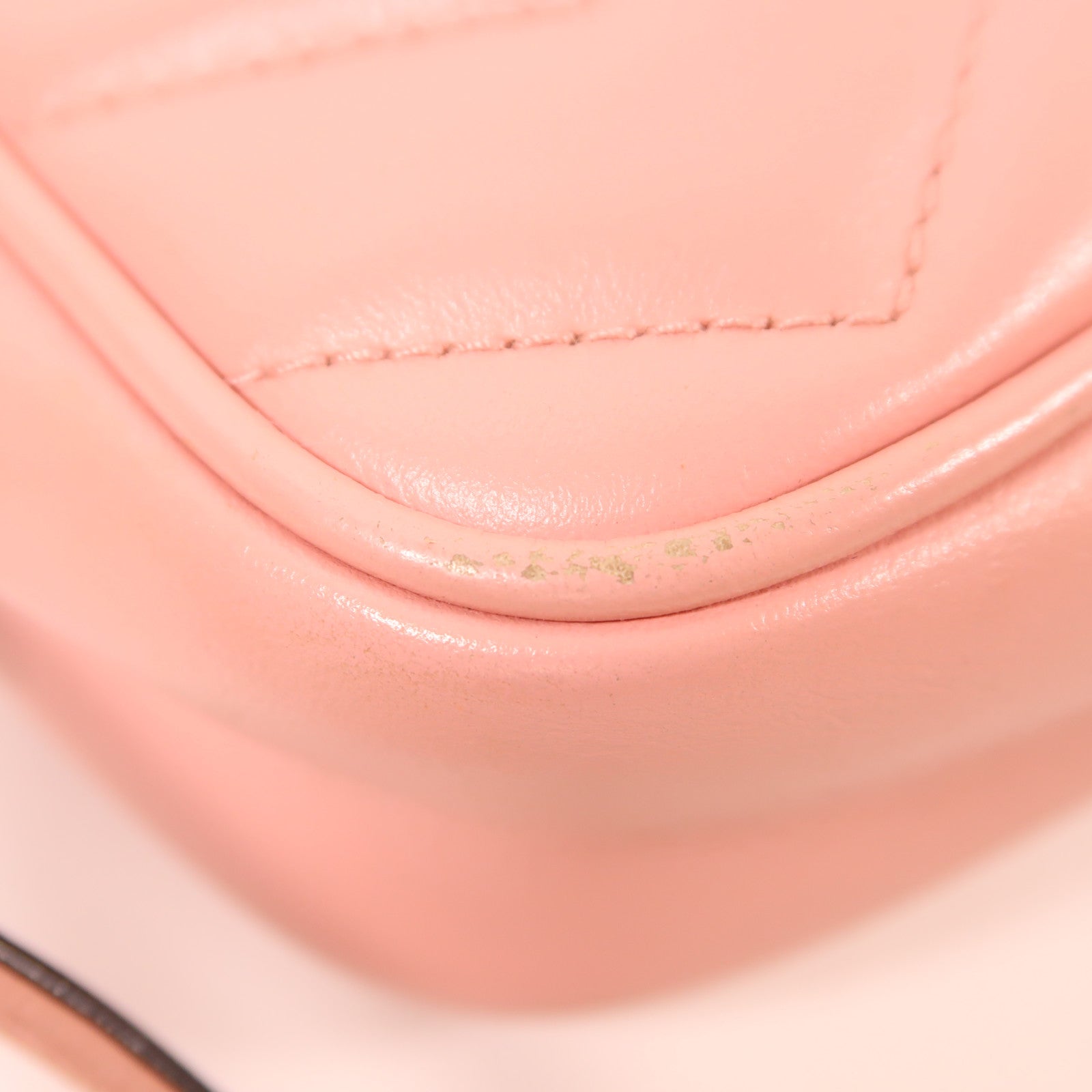 GUCCI 牛皮皮革GG Marmont銀扣肩背袋