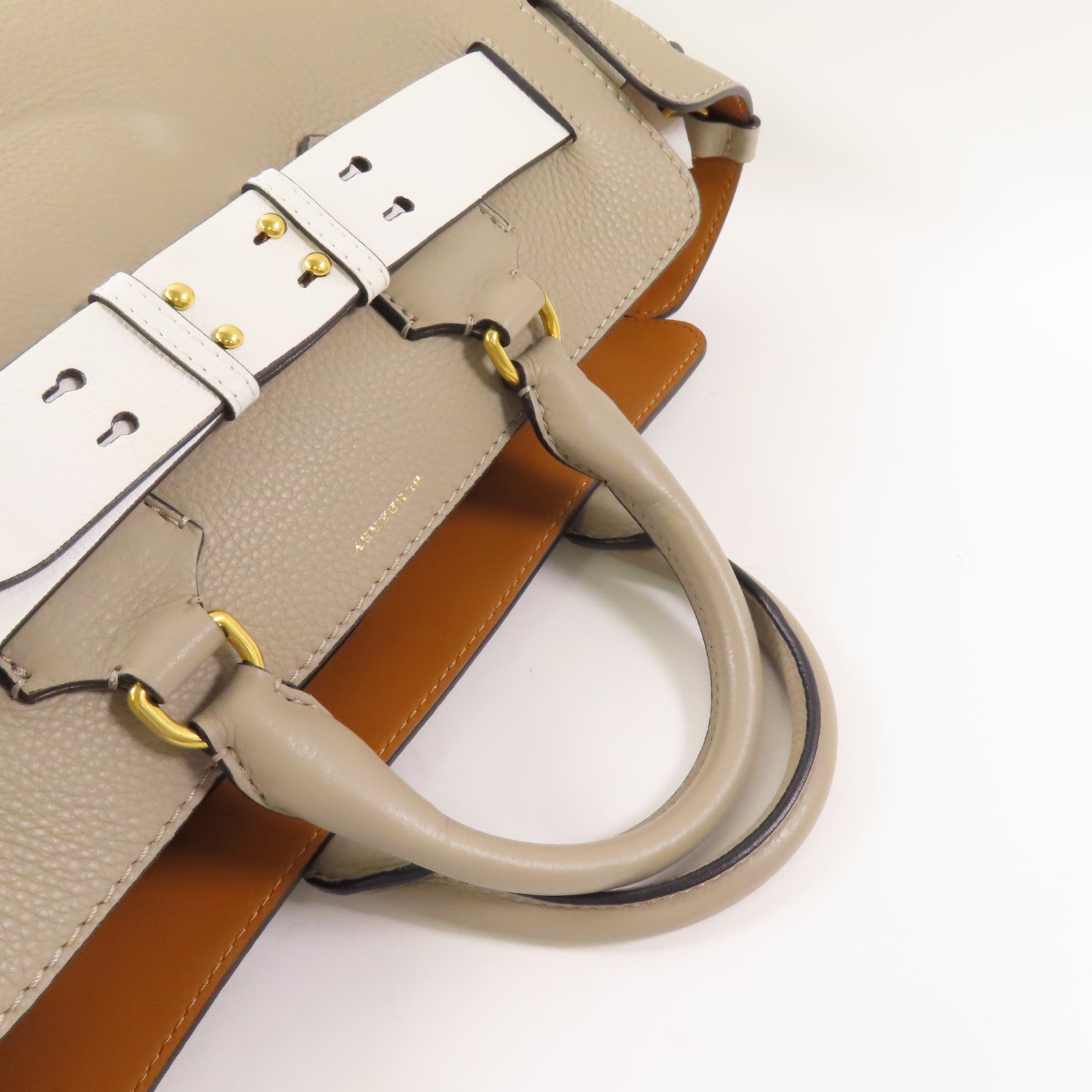 BURBERRY 牛皮皮革2 Way Bag金扣手挽肩背兩用袋