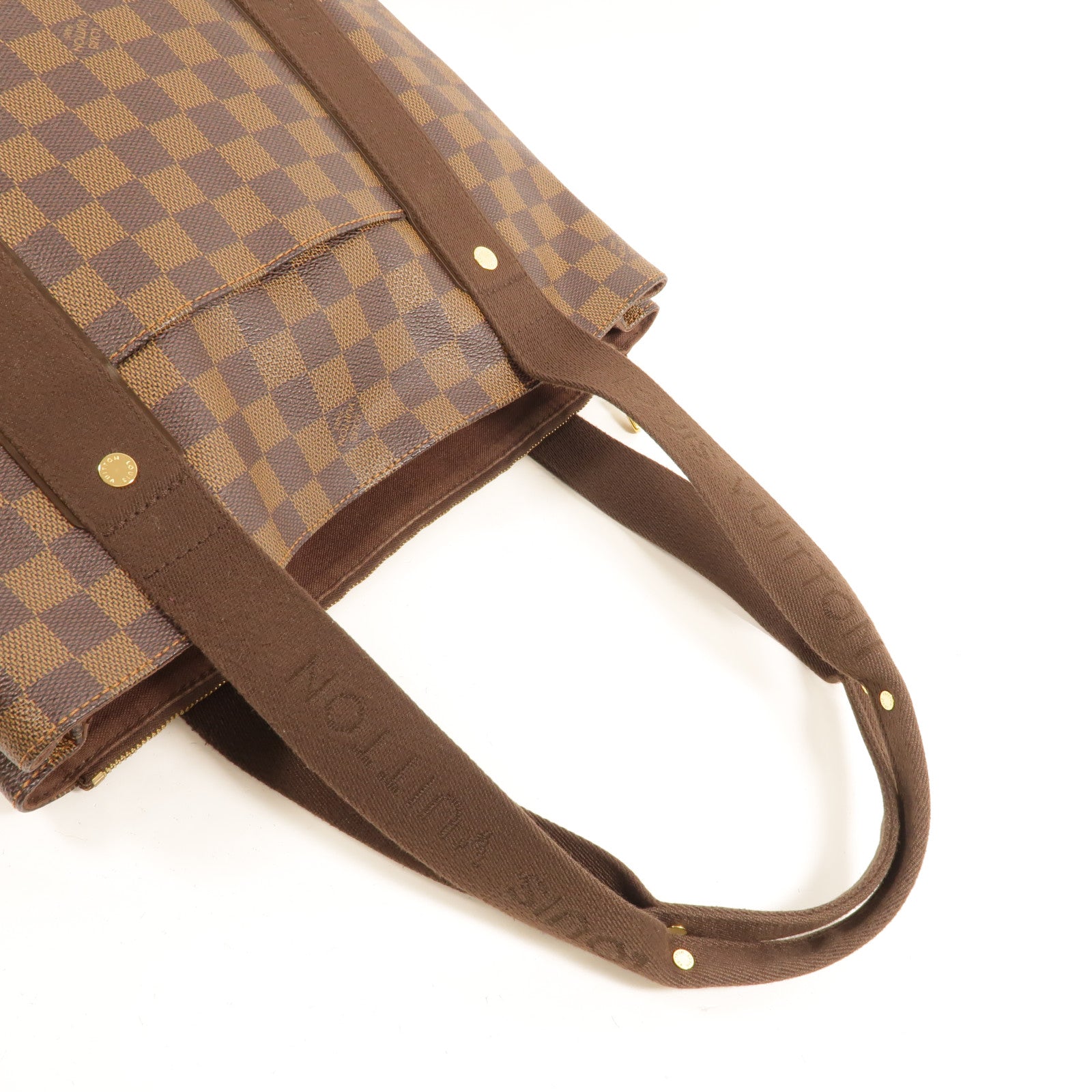 LOUIS VUITTON Damier Beaubourg金扣肩背袋棕色